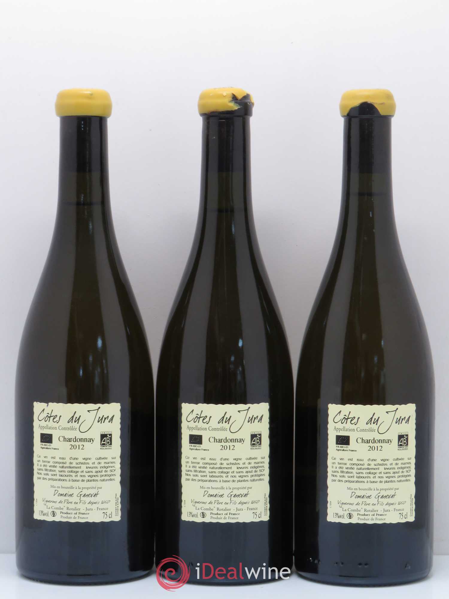 Côtes du Jura Grusse en Billat Jean-François Ganevat (Domaine) 2012 - Lot de 3 bouteilles - 1