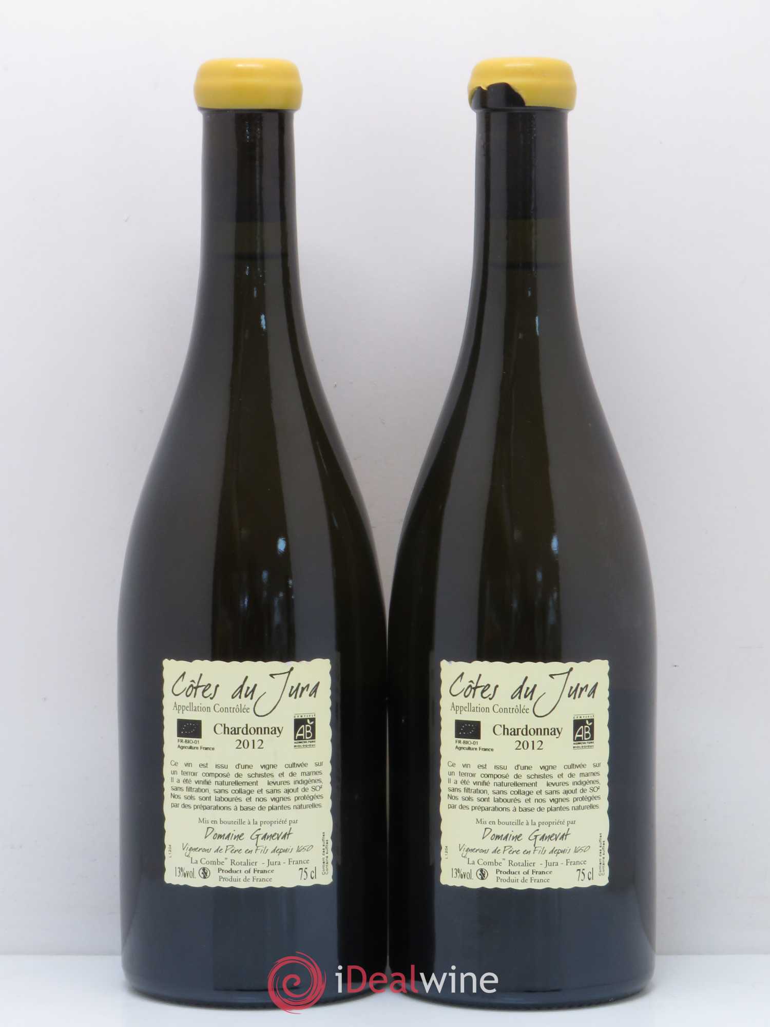 Côtes du Jura Grusse en Billat Jean-François Ganevat (Domaine) 2012 - Lot de 2 bouteilles - 1