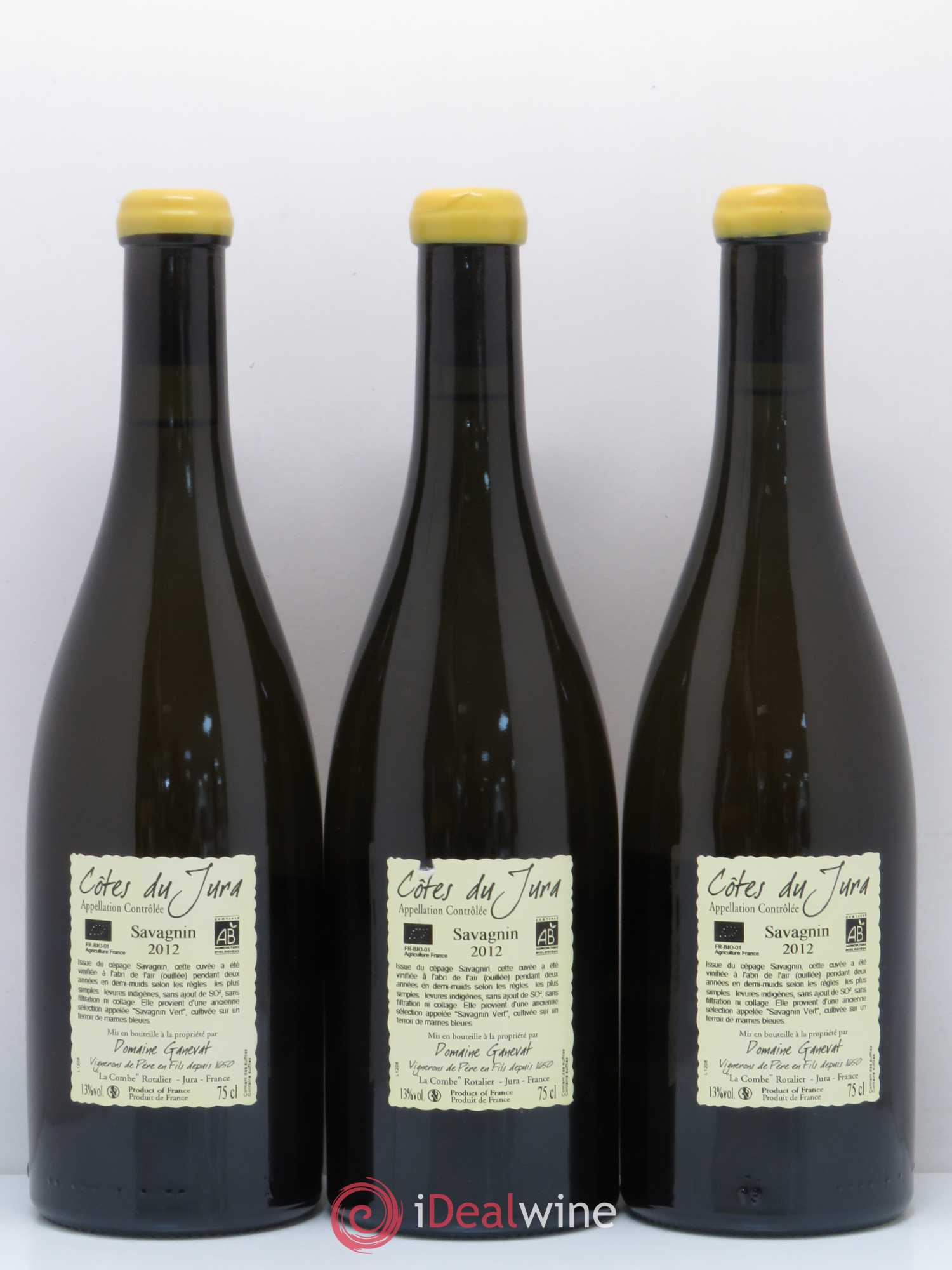 Côtes du Jura Les Chalasses Marnes Bleues Jean-François Ganevat (Domaine) 2012 - Lot de 3 bouteilles - 1