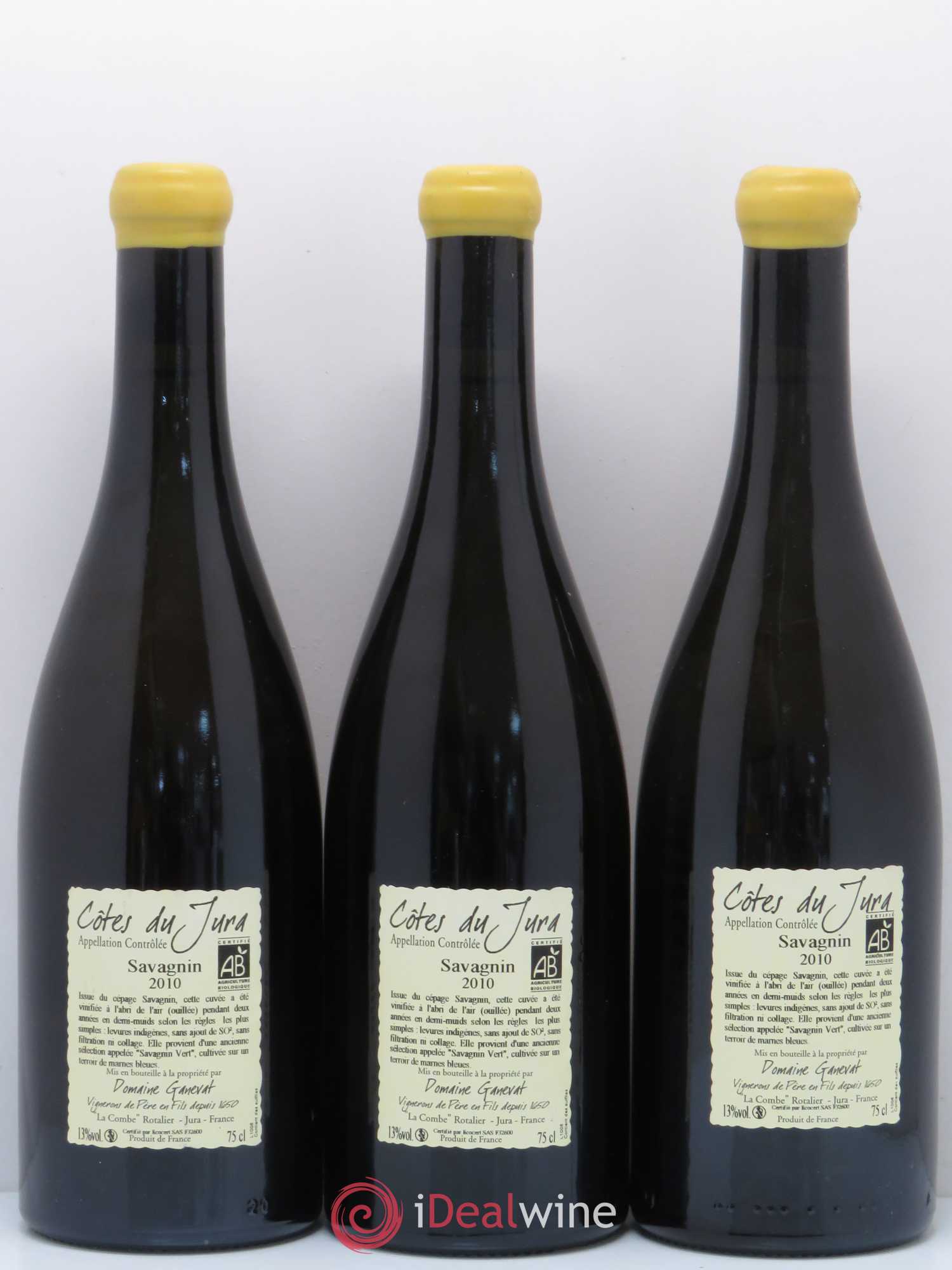 Côtes du Jura Les Chalasses Marnes Bleues Jean-François Ganevat (Domaine) 2010 - Lot de 3 bouteilles - 1