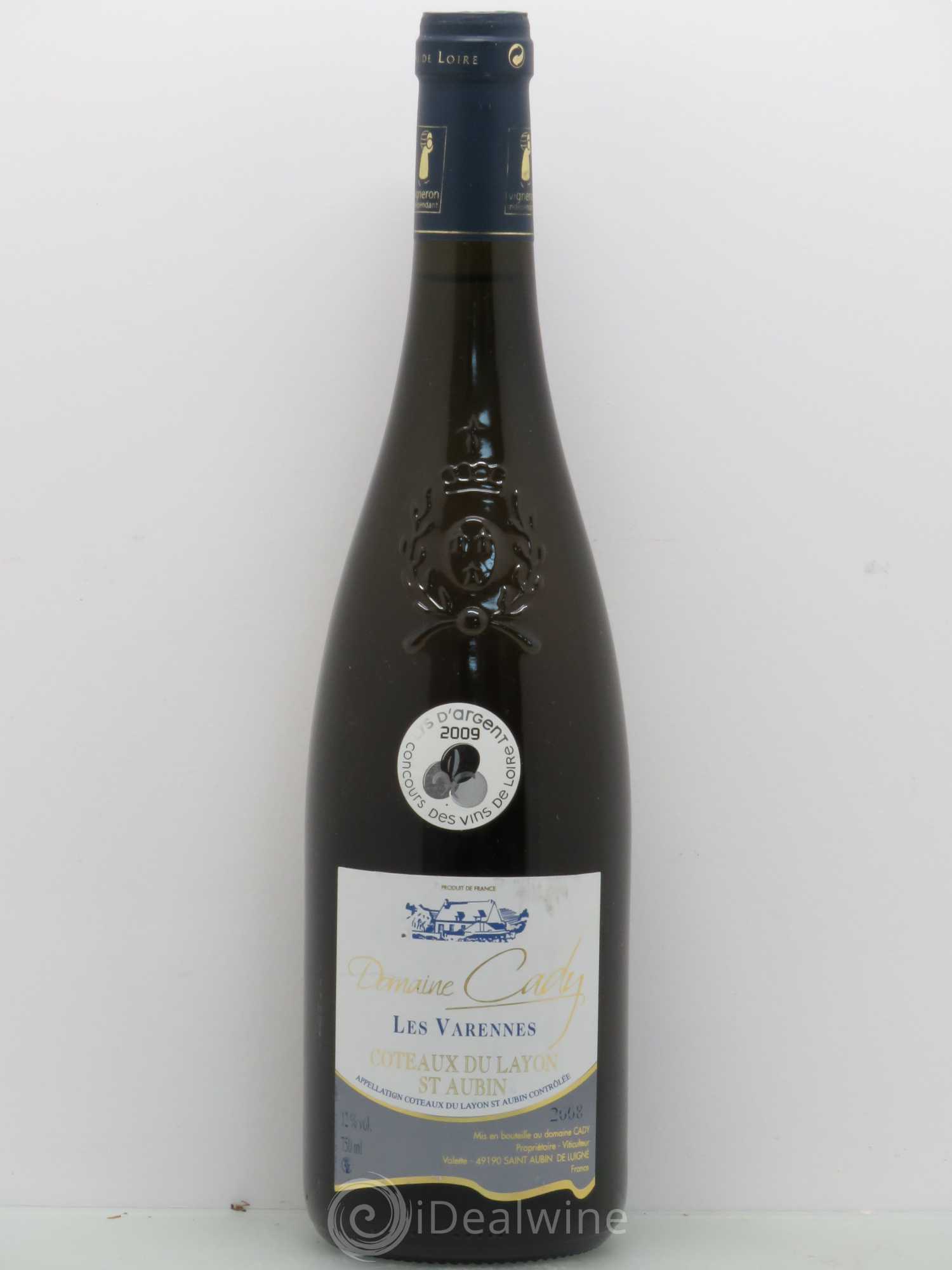 Coteaux du Layon Saint Aubin - Domaine Cady Les Varennes (sans prix de réserve) 2008 - Lotto di 1 bottiglia - 0
