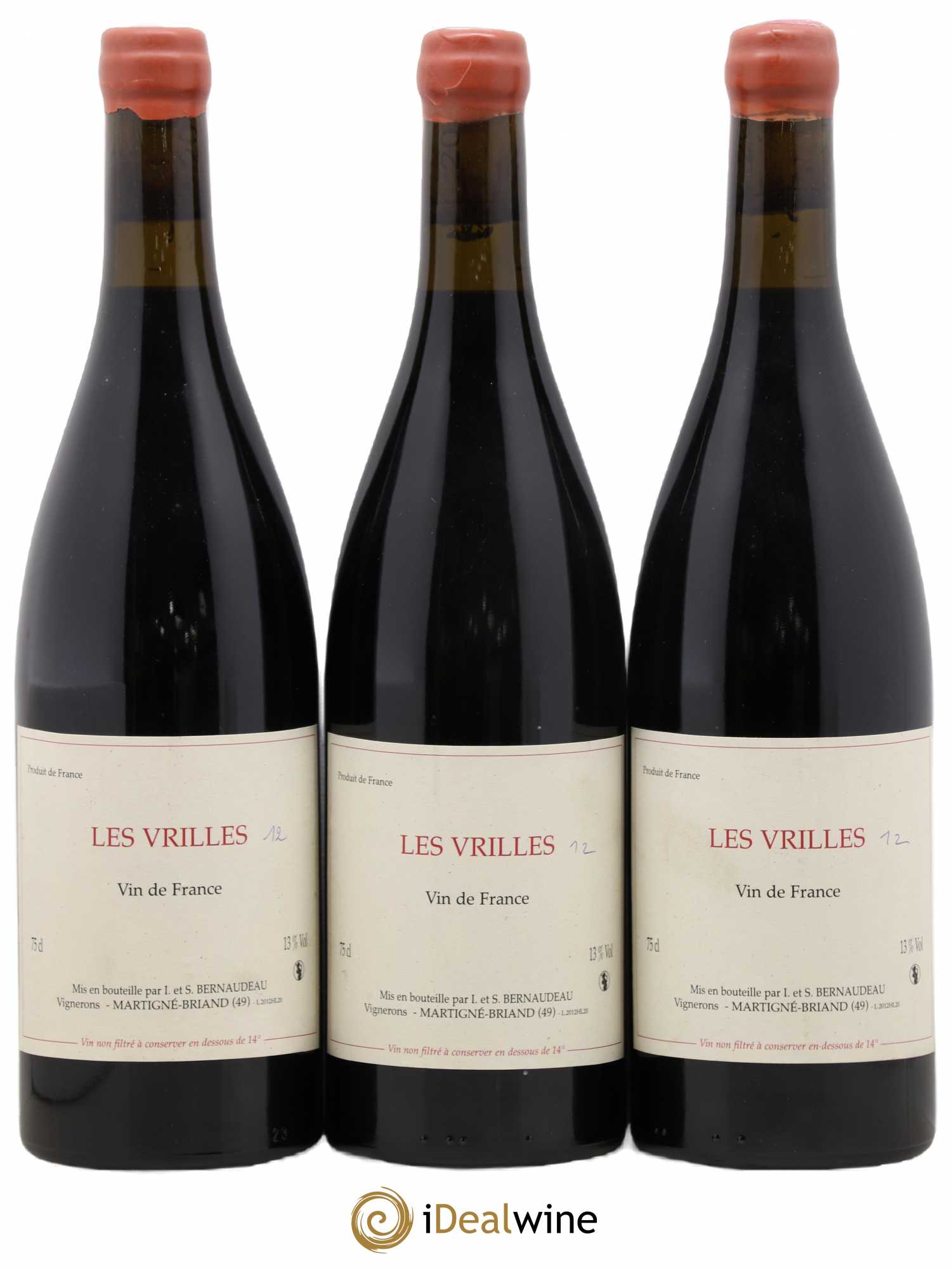 Vin de France Les Vrilles Stéphane Bernaudeau (Domaine) Traces de stylo 2012 - Lot de 3 bouteilles - 0