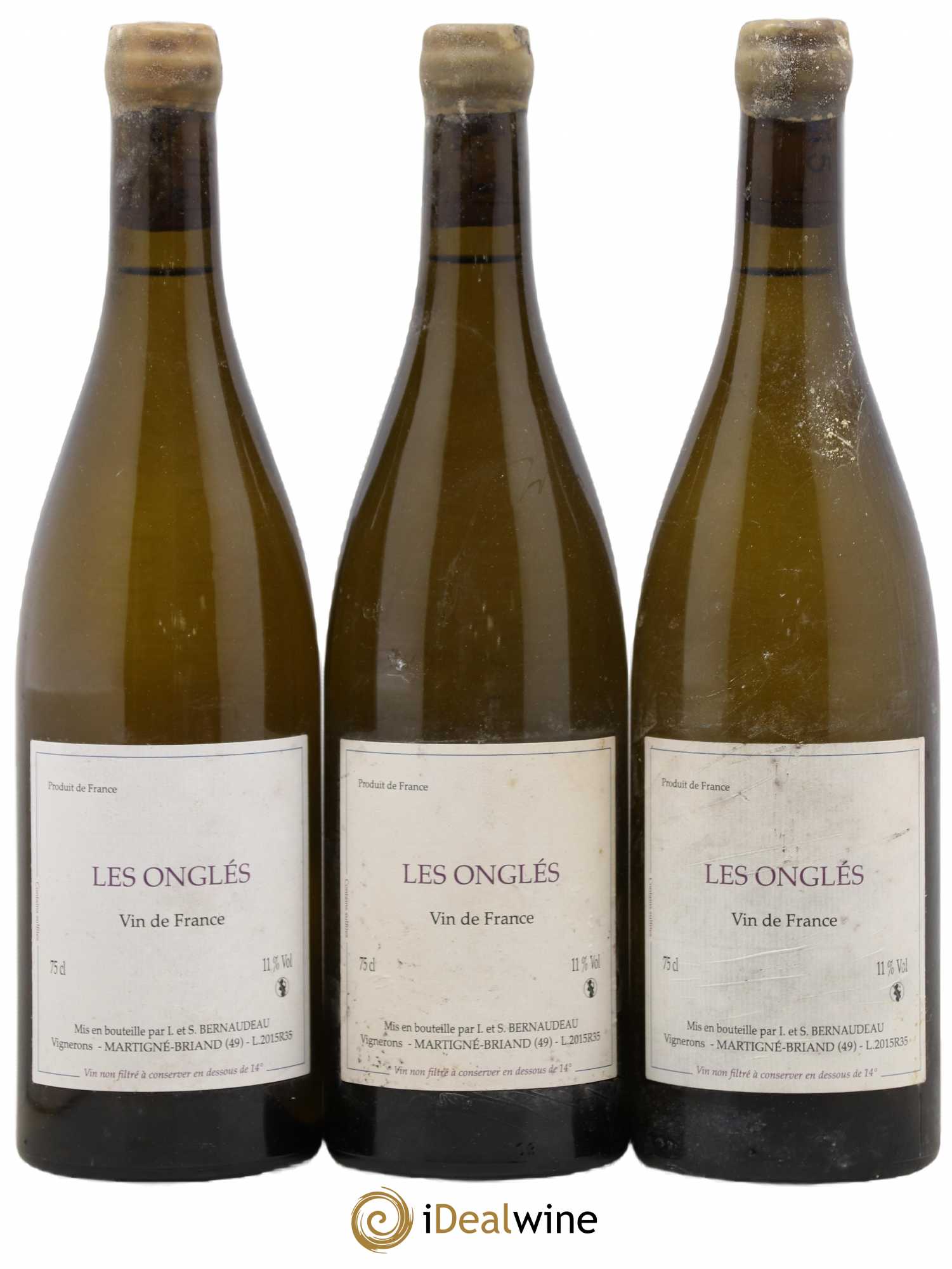 Vin de France Les Onglés Stéphane Bernaudeau 2015 - Lot de 3 bouteilles - 0