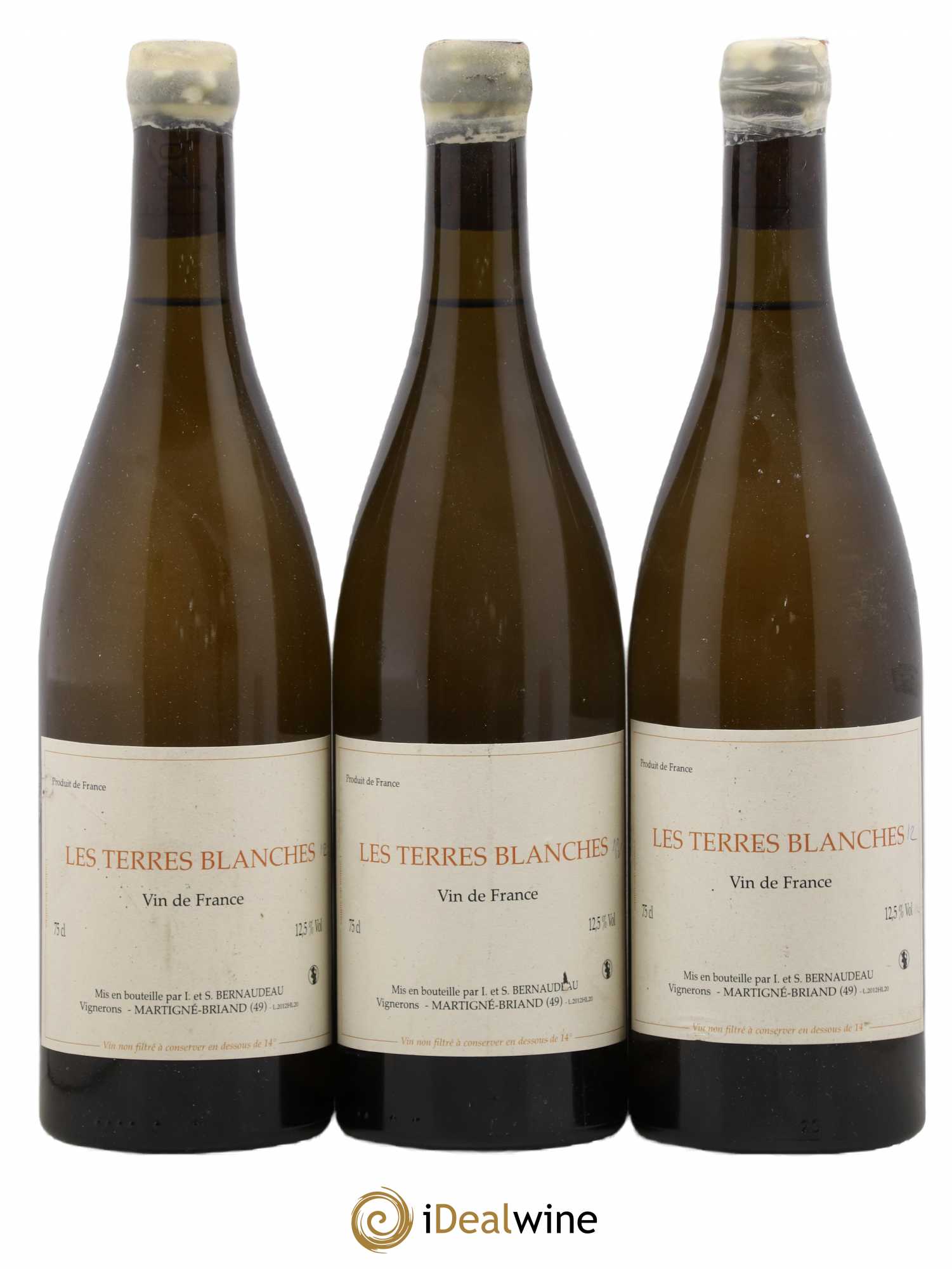 Vin de France Les Terres Blanches Stéphane Bernaudeau 2012 - Posten von 3 Flaschen - 0