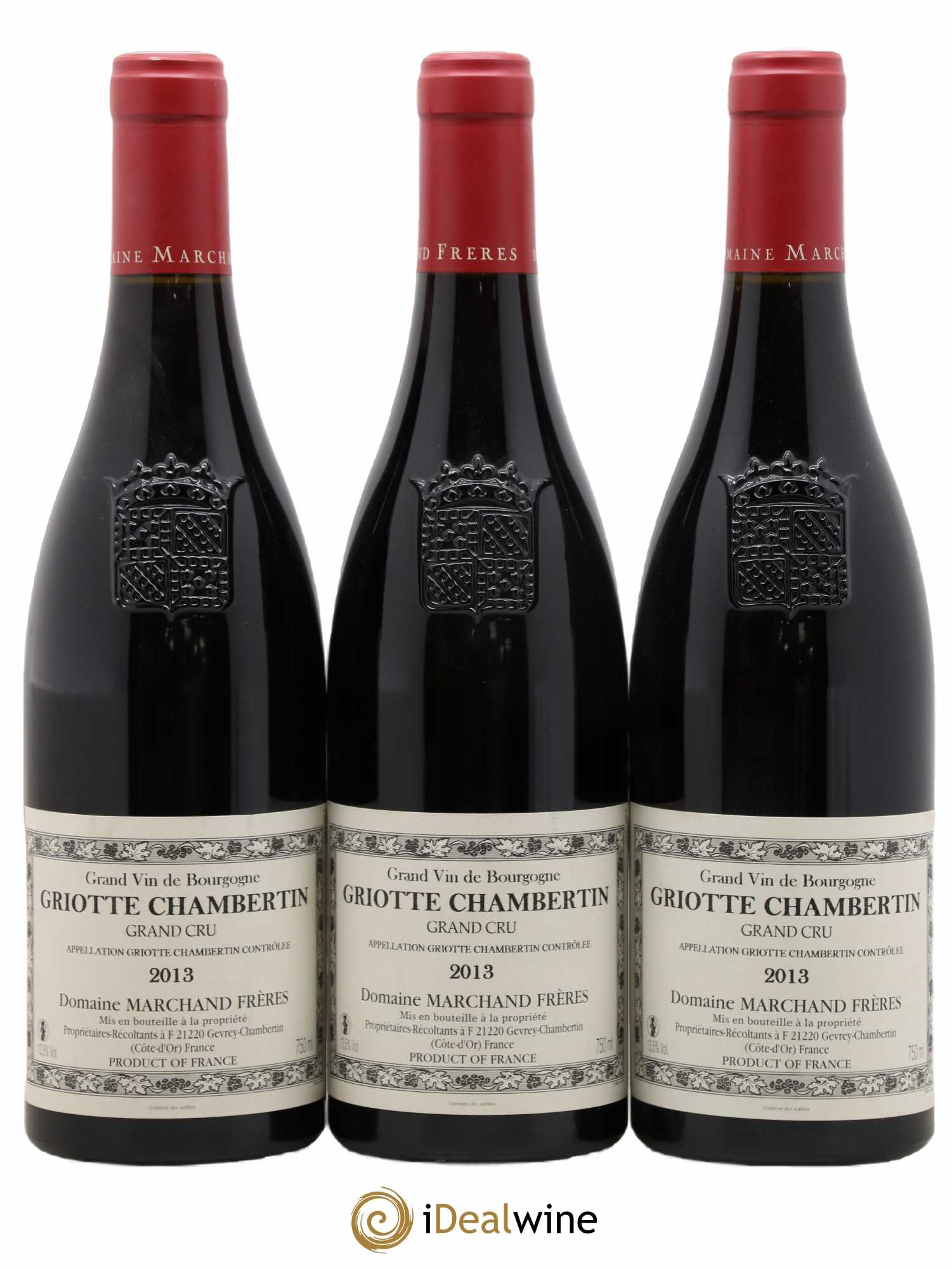 Griotte-Chambertin Grand Cru Denis Marchand 2013 - Lot de 3 bouteilles - 0