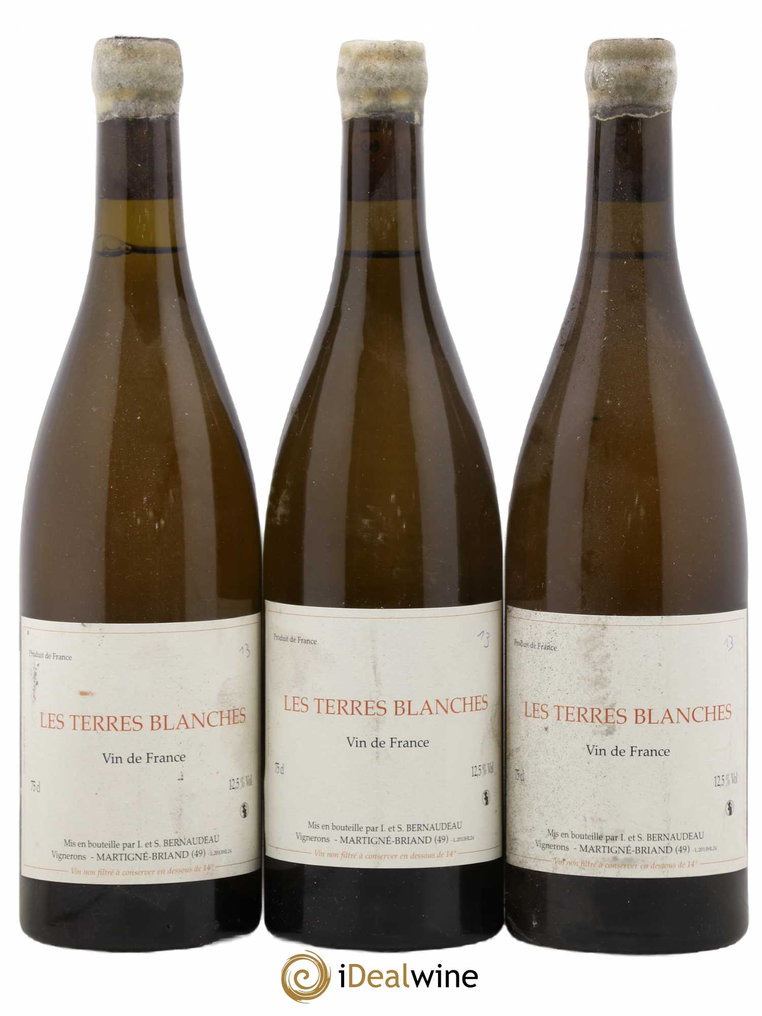 Vin de France Les Terres Blanches Stéphane Bernaudeau 2013 - Posten von 3 Flaschen - 0