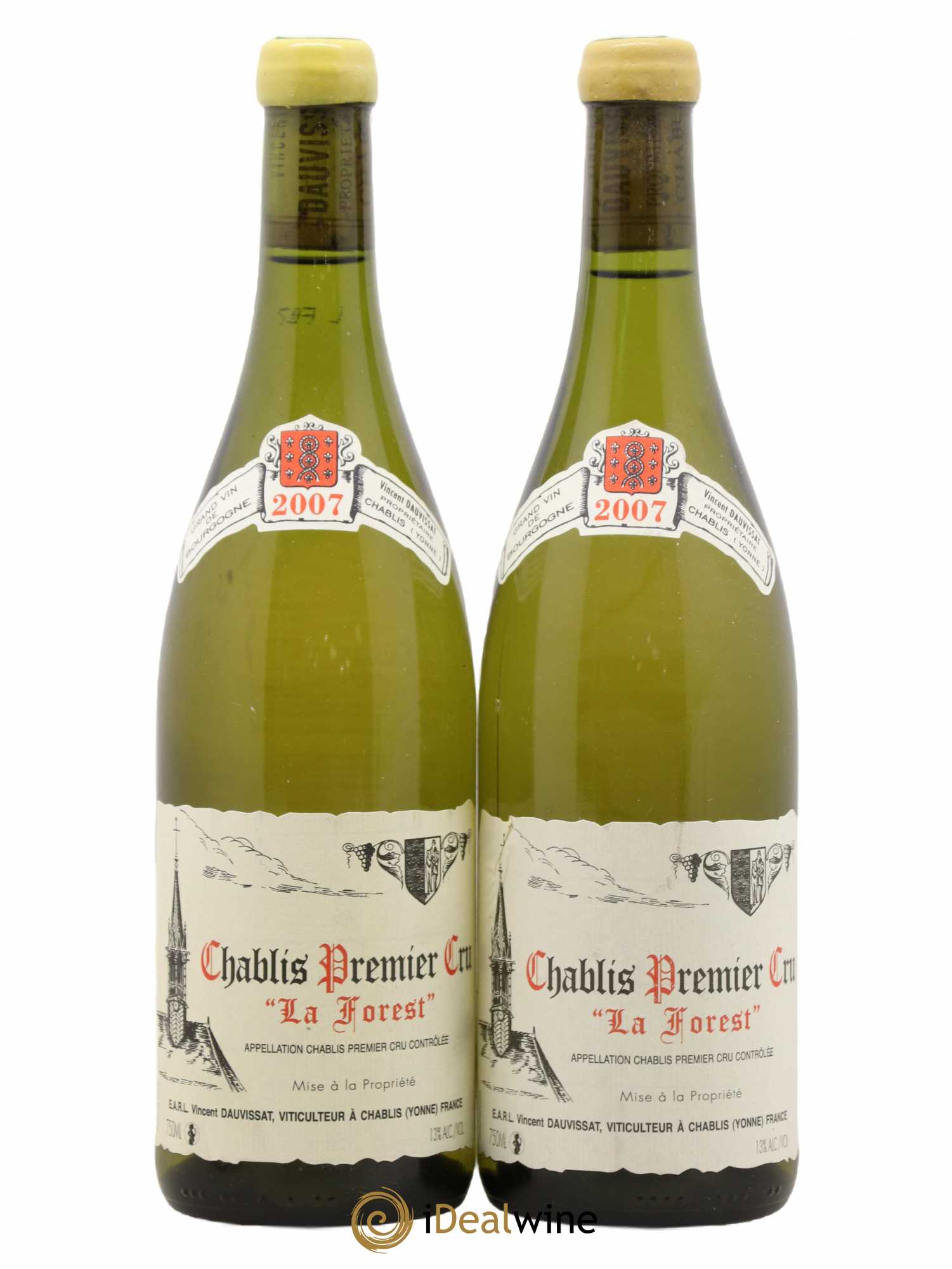 Chablis 1er Cru La Forest Vincent Dauvissat (Domaine) 2007 - Lot de 2 bouteilles - 0