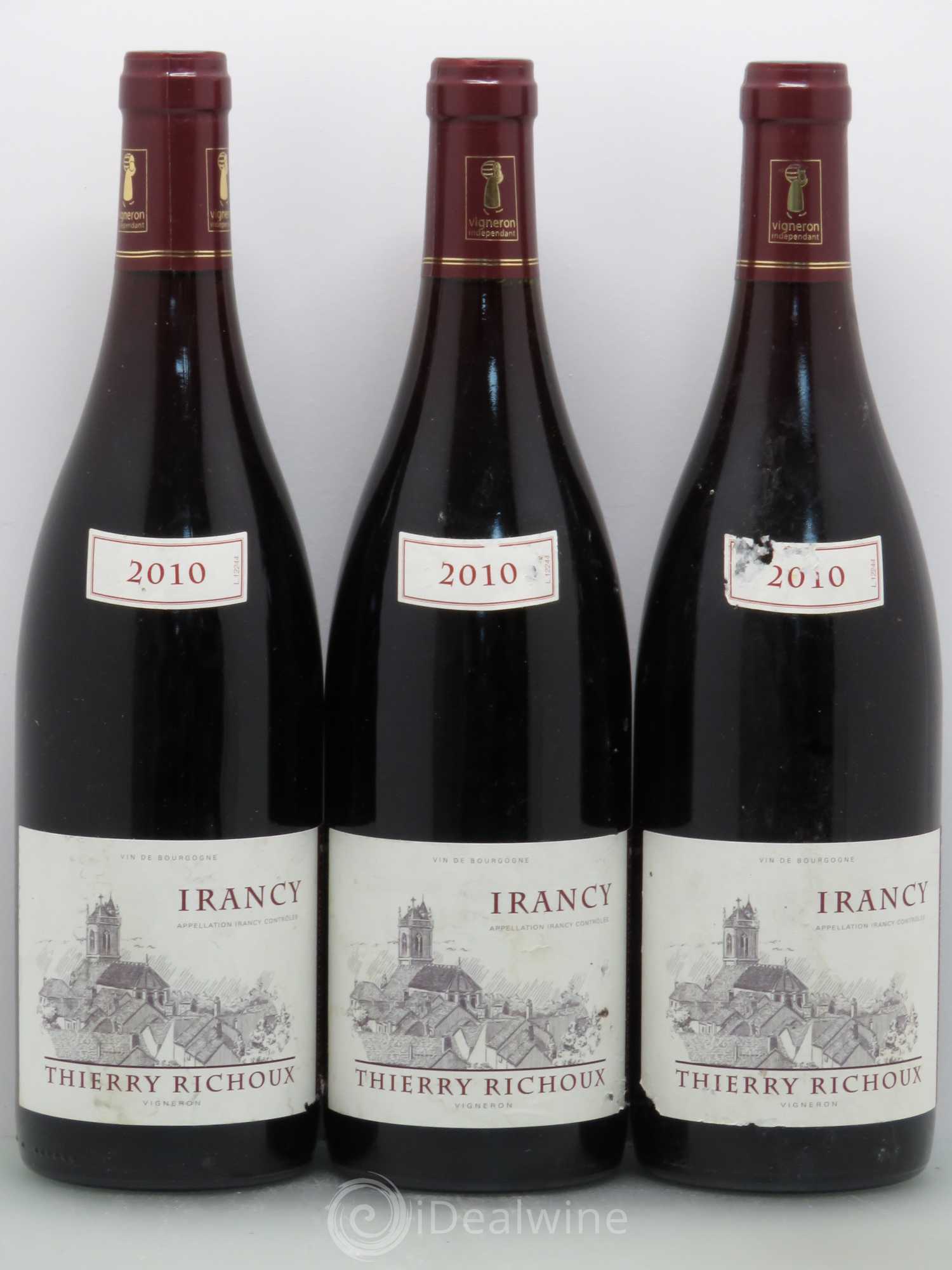 Bourgogne Irancy - domaine Richoux 2010 - Posten von 3 Flaschen - 0