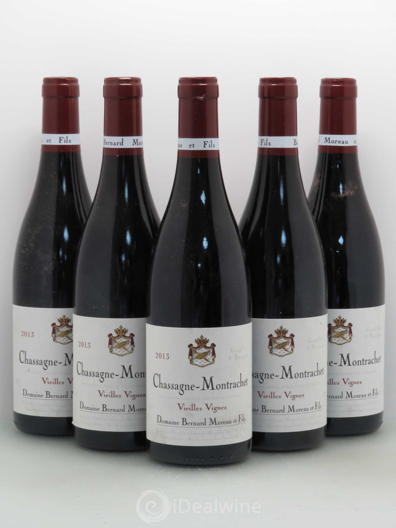 Chassagne-Montrachet Vieilles Vignes - Domaine Bernard Moreau 2013 - Posten von 5 Flaschen - 0