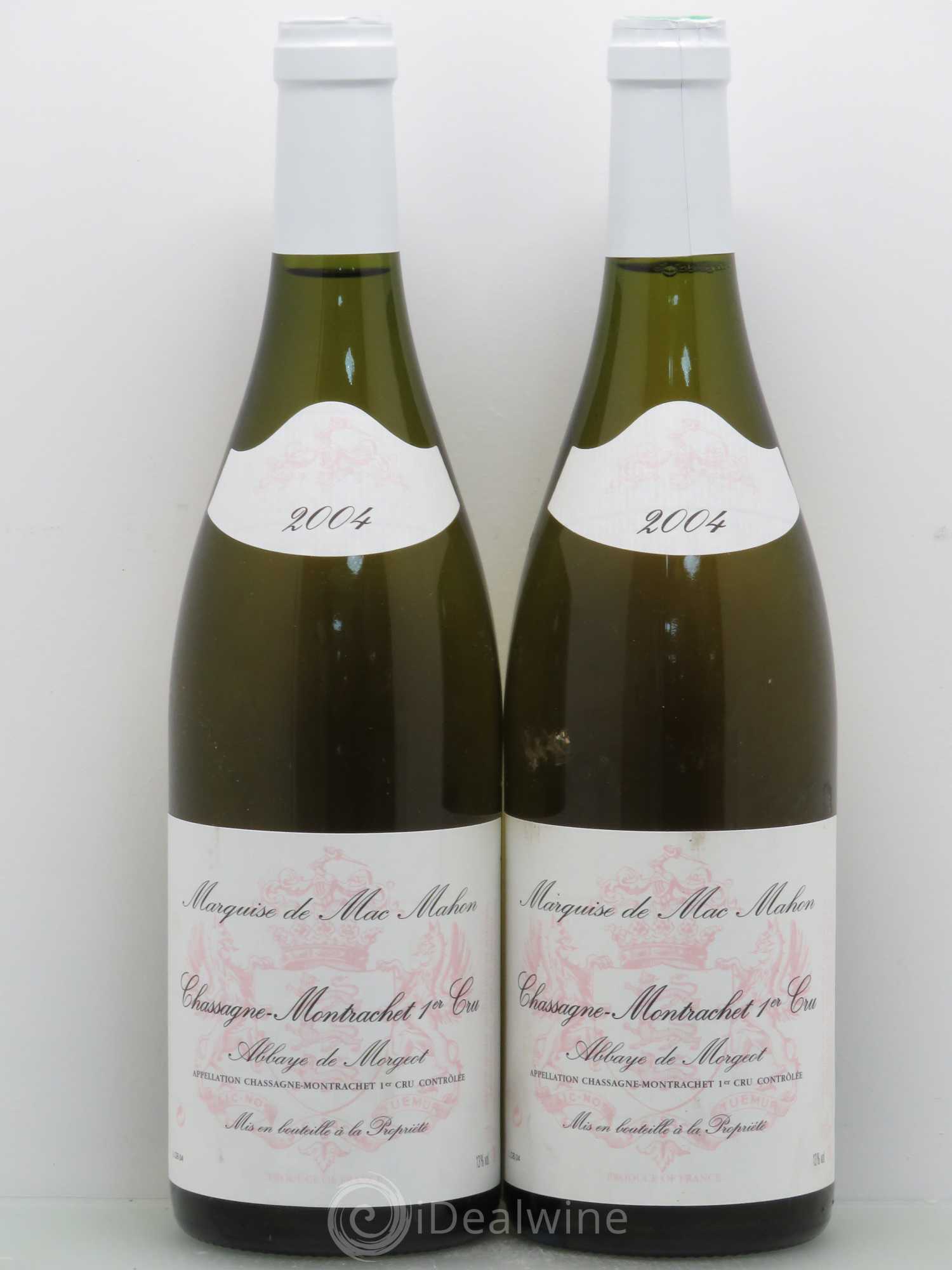Chassagne-Montrachet 1er Cru Marquise de Mac Mahon - Abbaye de Morgeot 2004 - Lotto di 2 bottiglie - 0