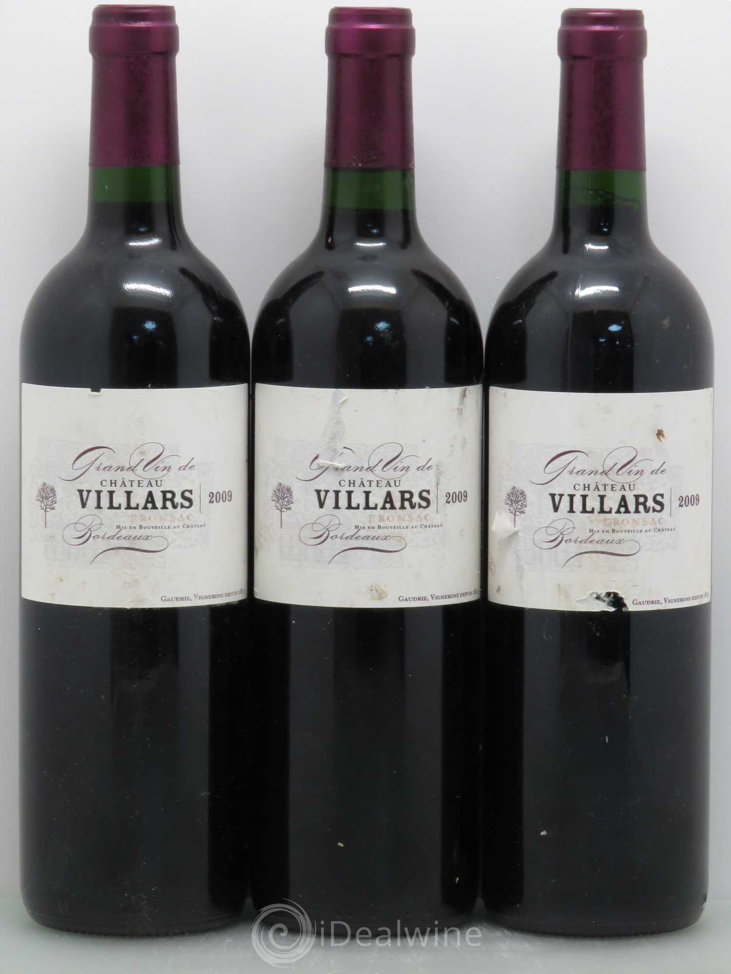 Fronsac Château Villars 2009 - Lot de 6 bouteilles - 1