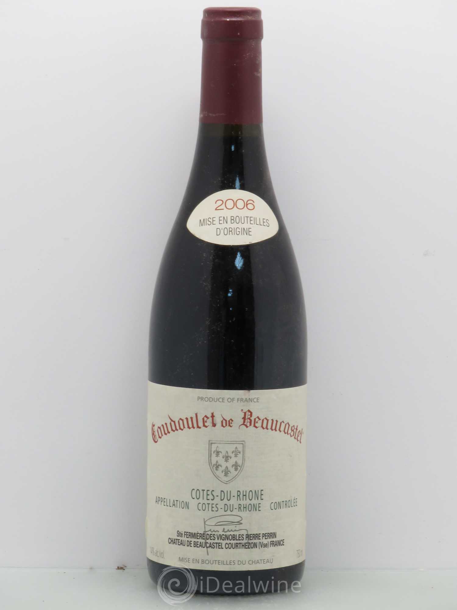 Côtes-du-Rhône Coudoulet de Beaucastel Famille Perrin 2006 - Lot de 1 bouteille - 0