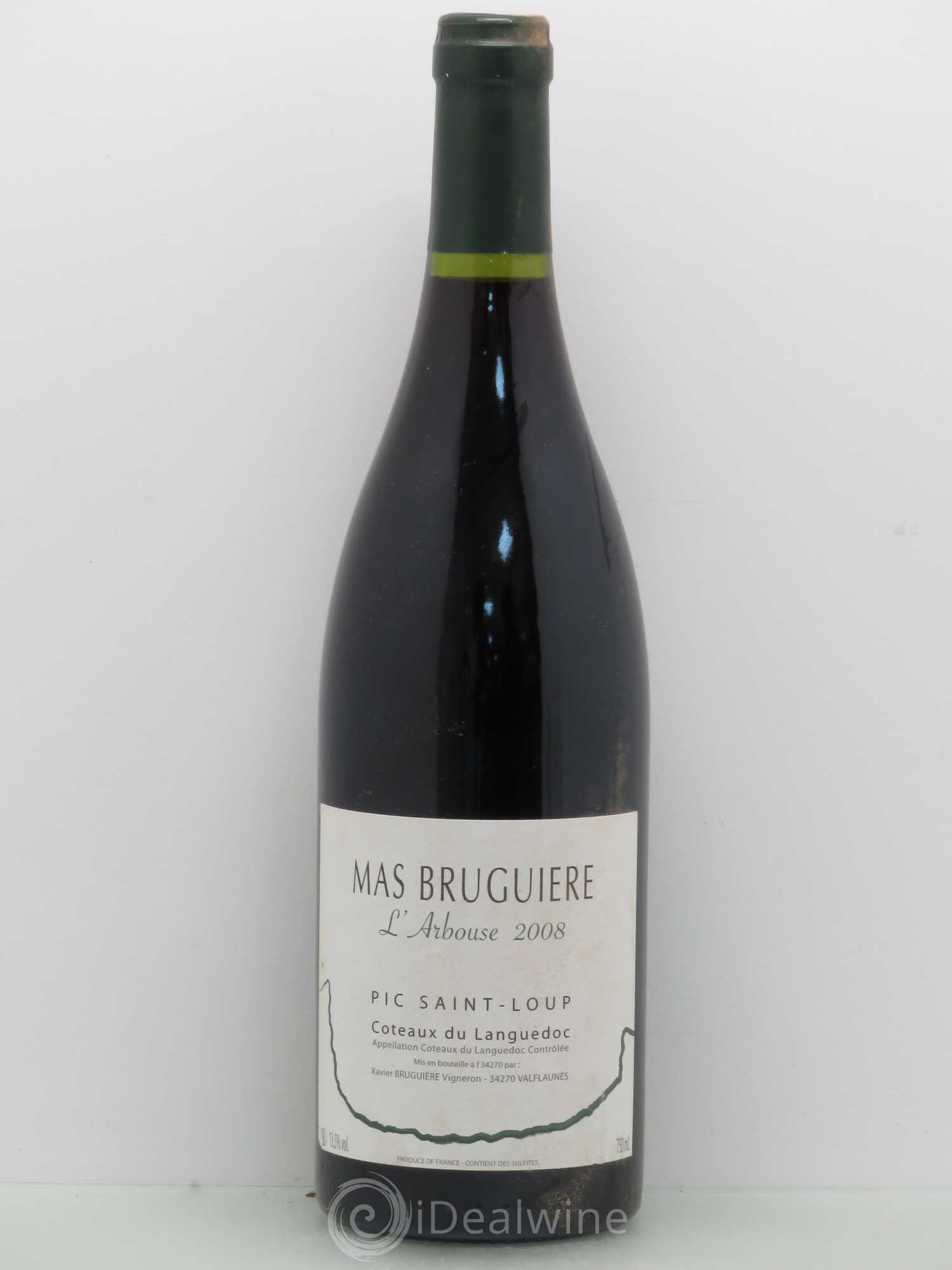 Pic Saint-Loup Mas Bruguière L'Arbouse Guilhem et Xavier Bruguière 2008 - Lot de 1 bouteille - 0