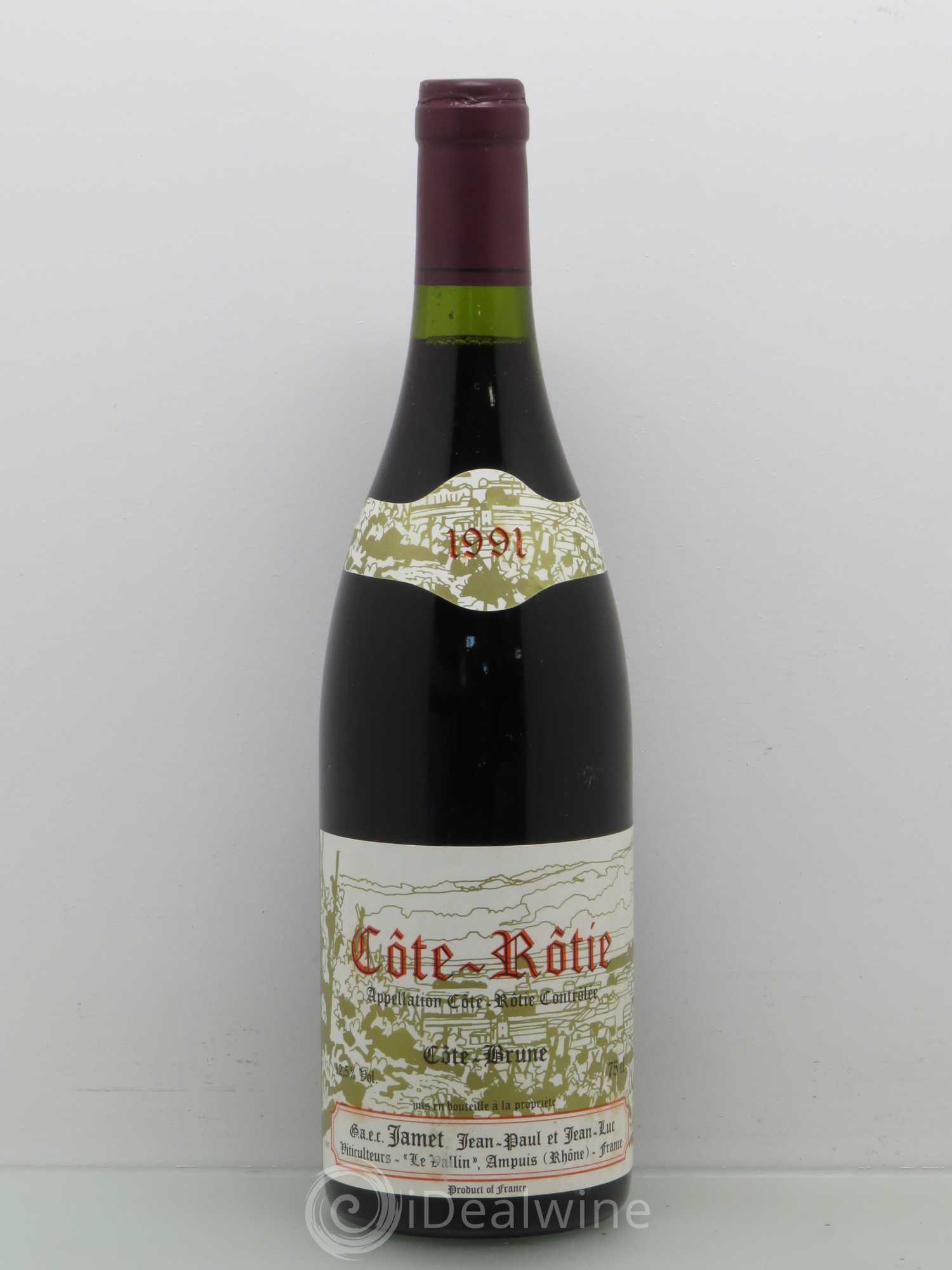 Côte-Rôtie Côte Brune Jamet (Domaine) 1991 - Lot de 1 bouteille - 0