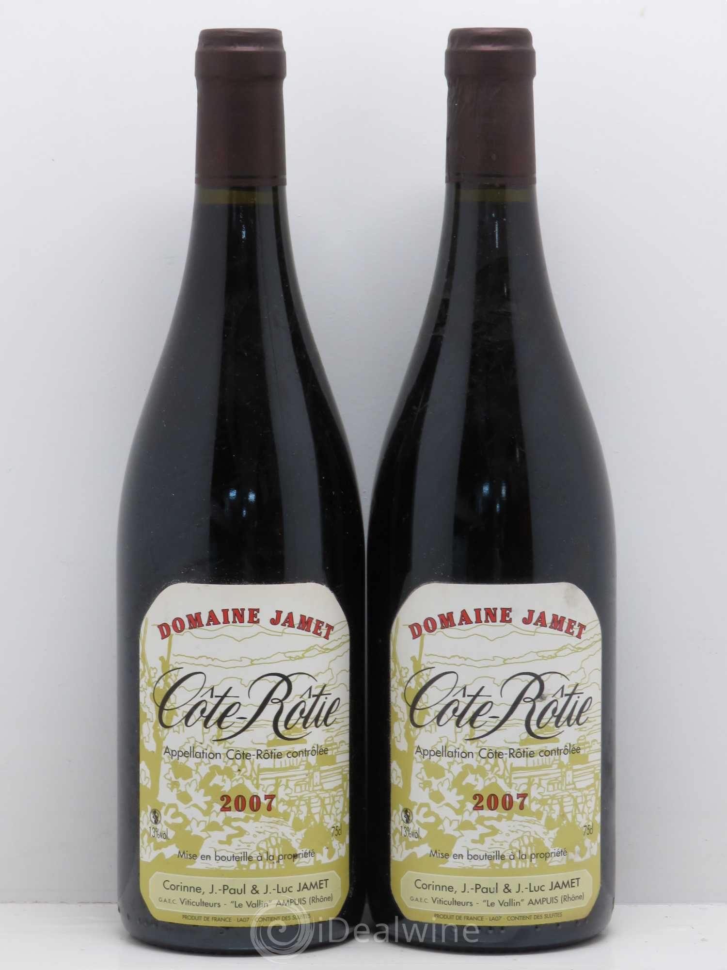Côte-Rôtie Jamet (Domaine) 2007 - Lot de 2 bouteilles - 0