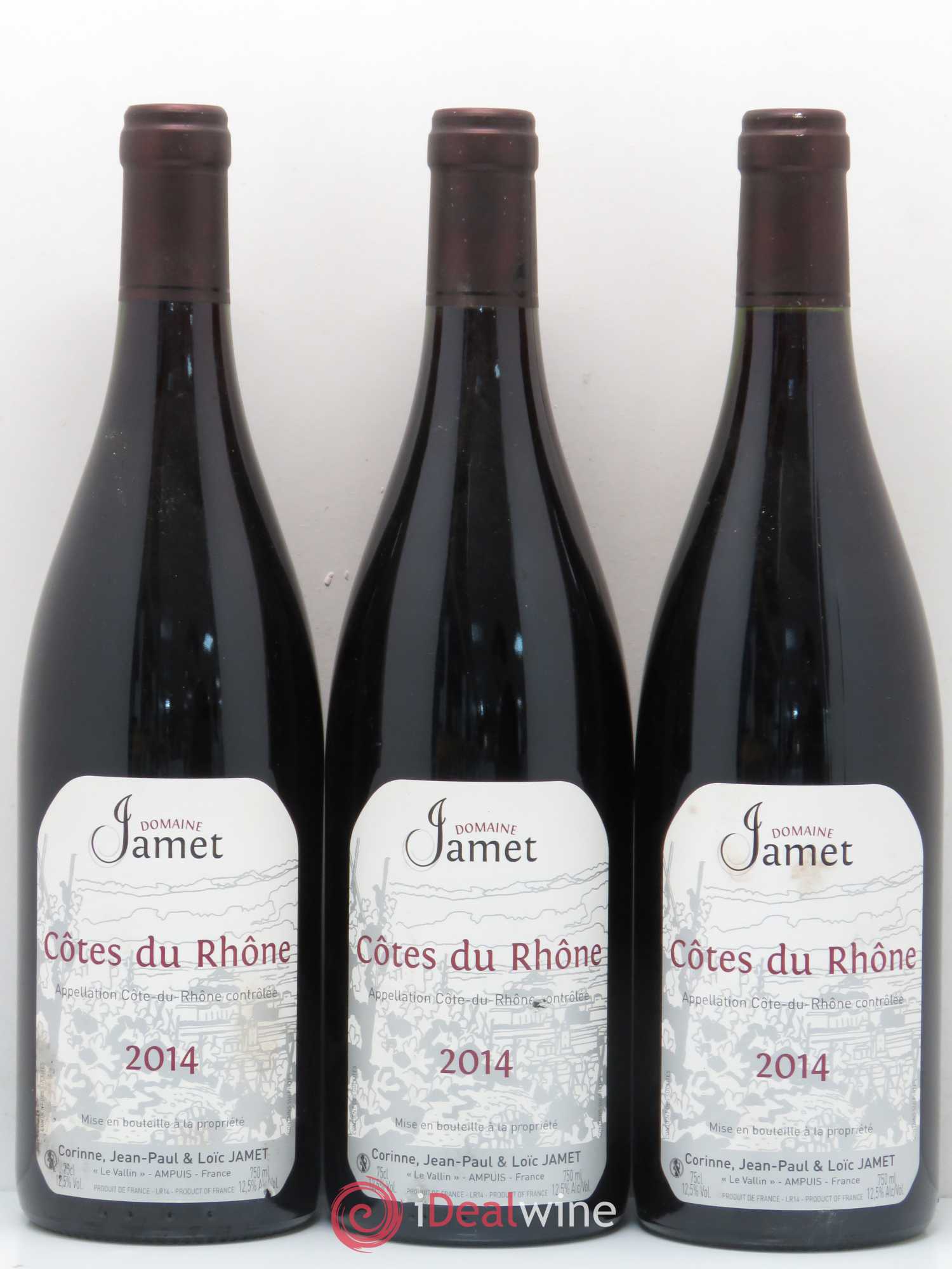 Côtes-du-Rhône Jamet (Domaine) 2014 - Lot de 3 bouteilles - 0