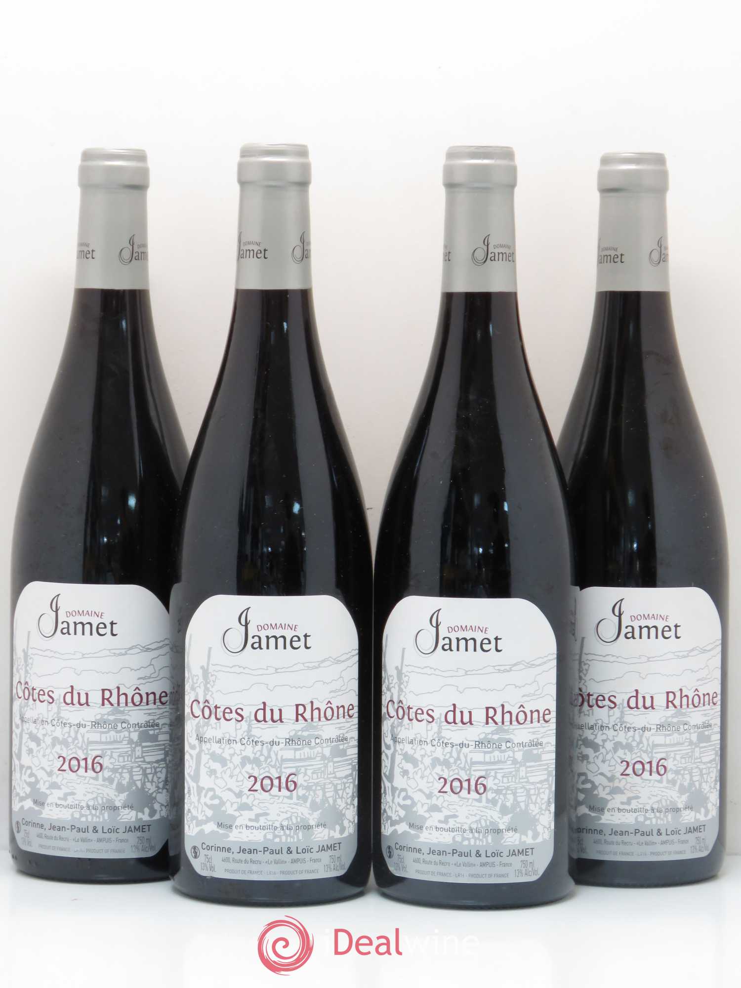 Côtes-du-Rhône Jamet (Domaine) 2016 - Lot de 4 bouteilles - 0