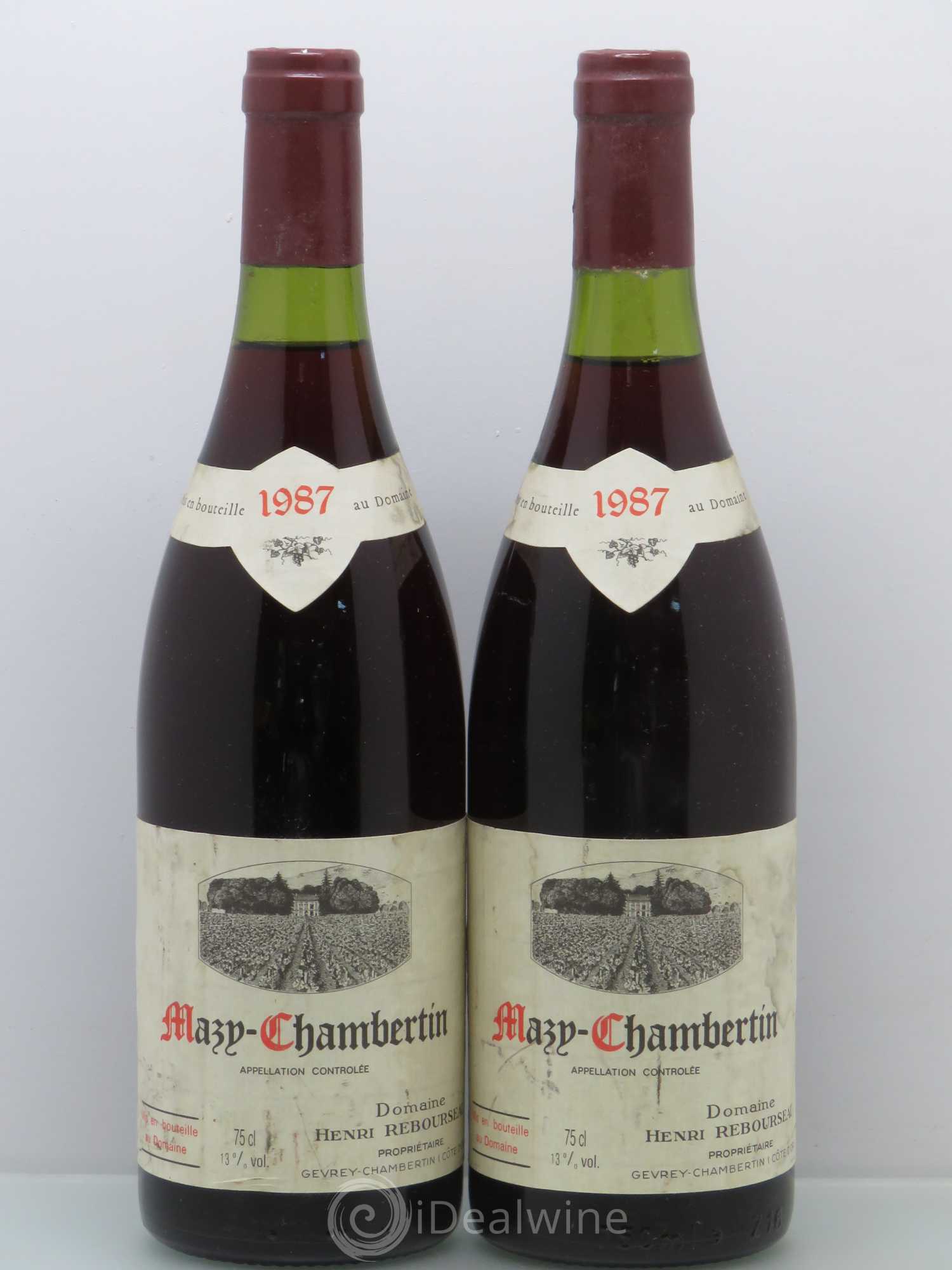 Mazis-Chambertin Grand Cru Henri Rebourseau 1987 - Lot de 2 bouteilles - 0