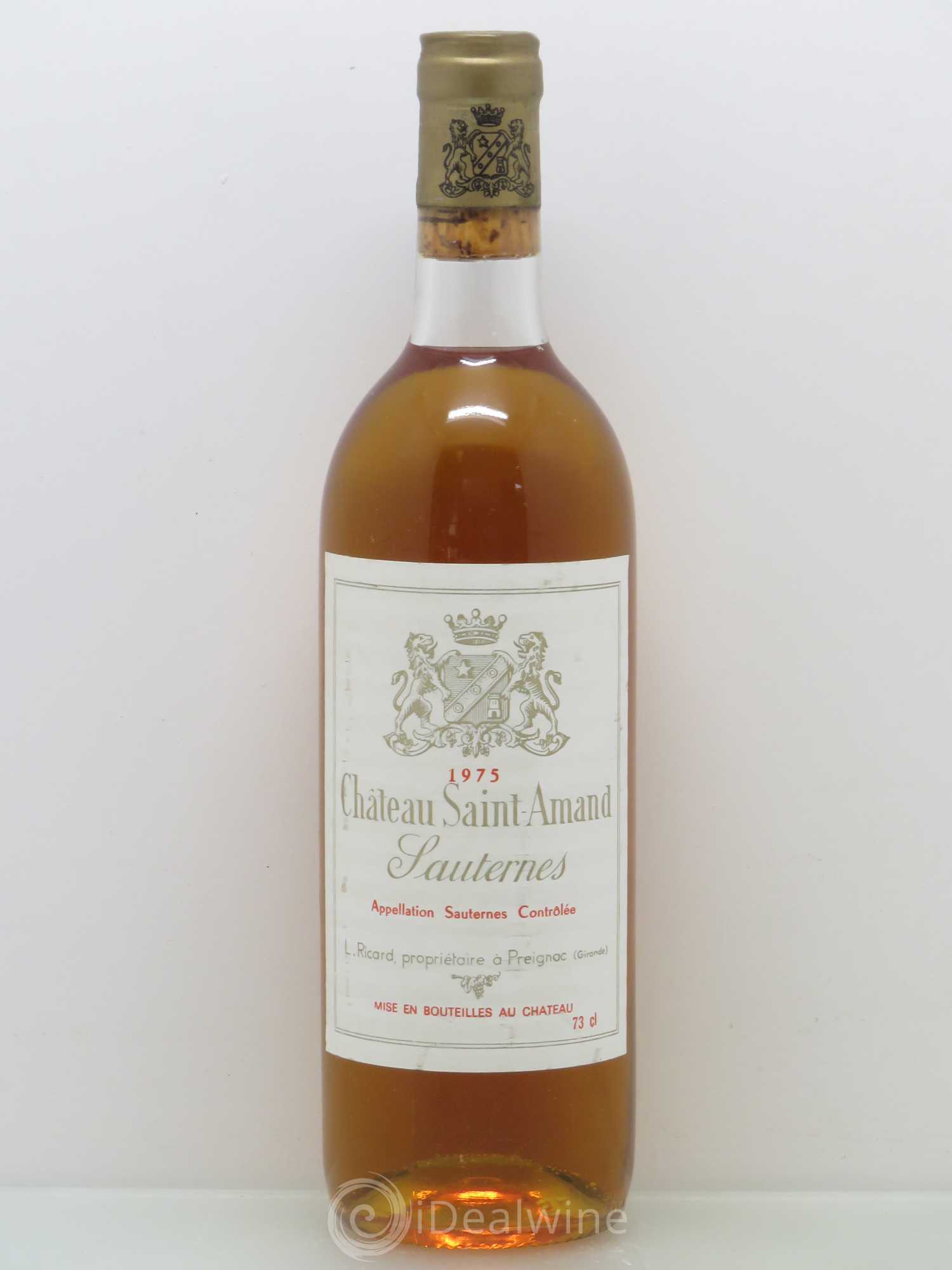 Sauternes Château Saint Amand 1975 - Posten von 1 Flasche - 0