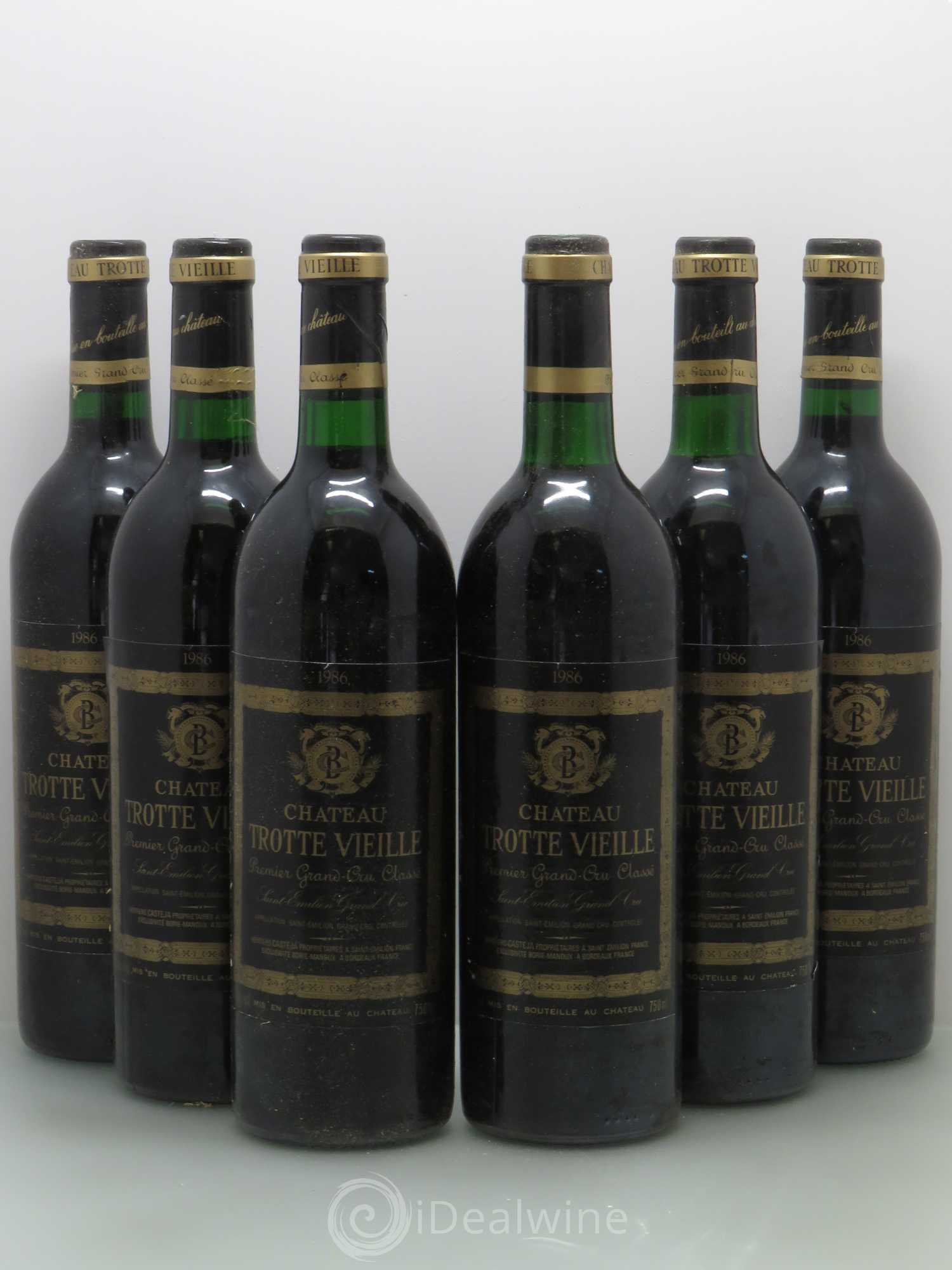 Château Trotte Vieille 1er Grand Cru Classé B 1986 - Lot de 6 bouteilles - 0