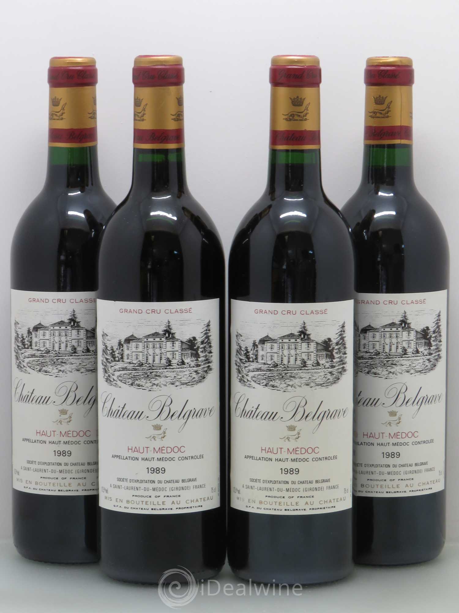 Château Belgrave 5ème Grand Cru Classé 1989 - Lot de 8 bouteilles - 1