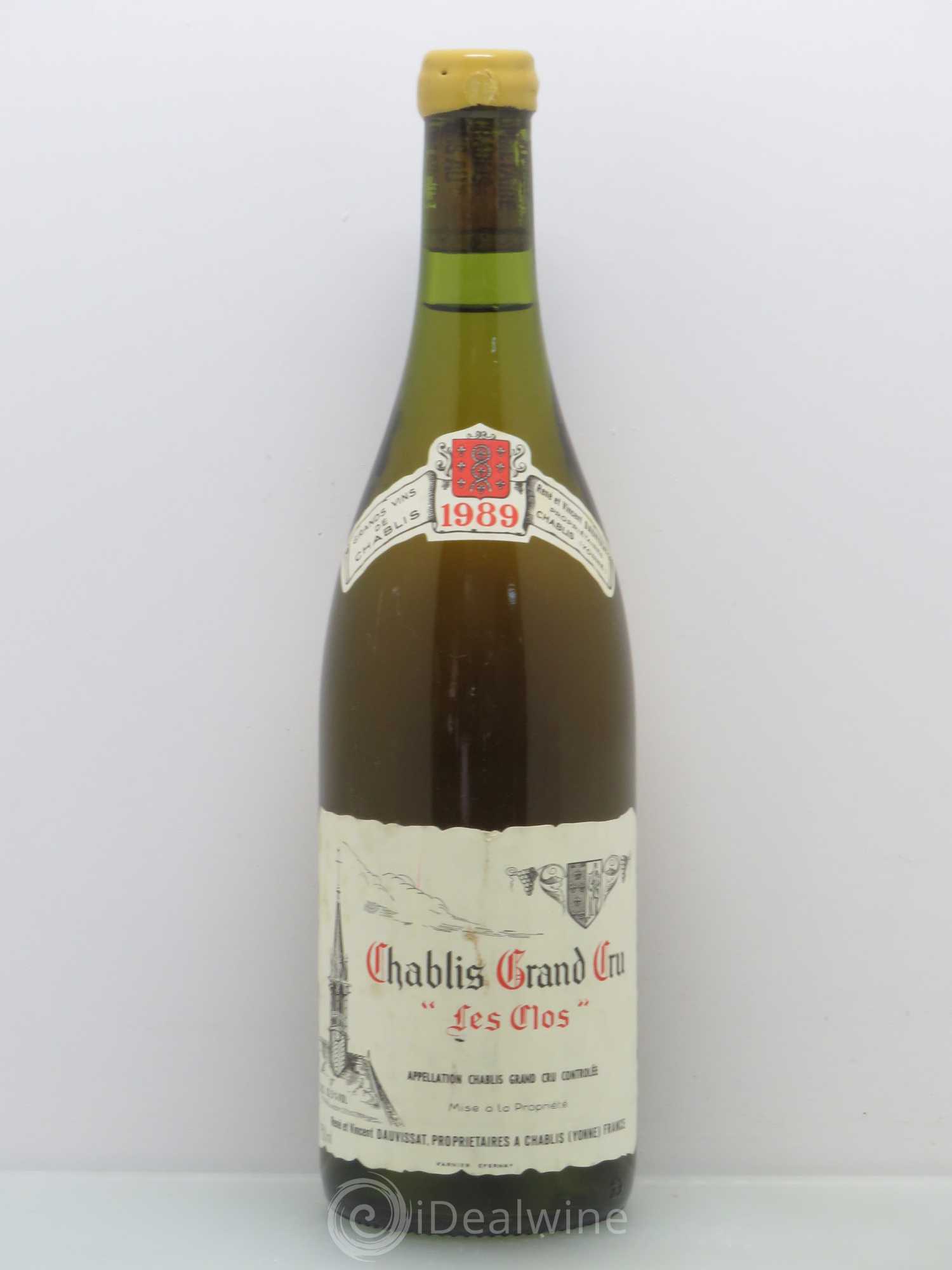Chablis Grand Cru Les Clos Vincent Dauvissat (Domaine) 1989 - Lot de 1 bouteille - 0