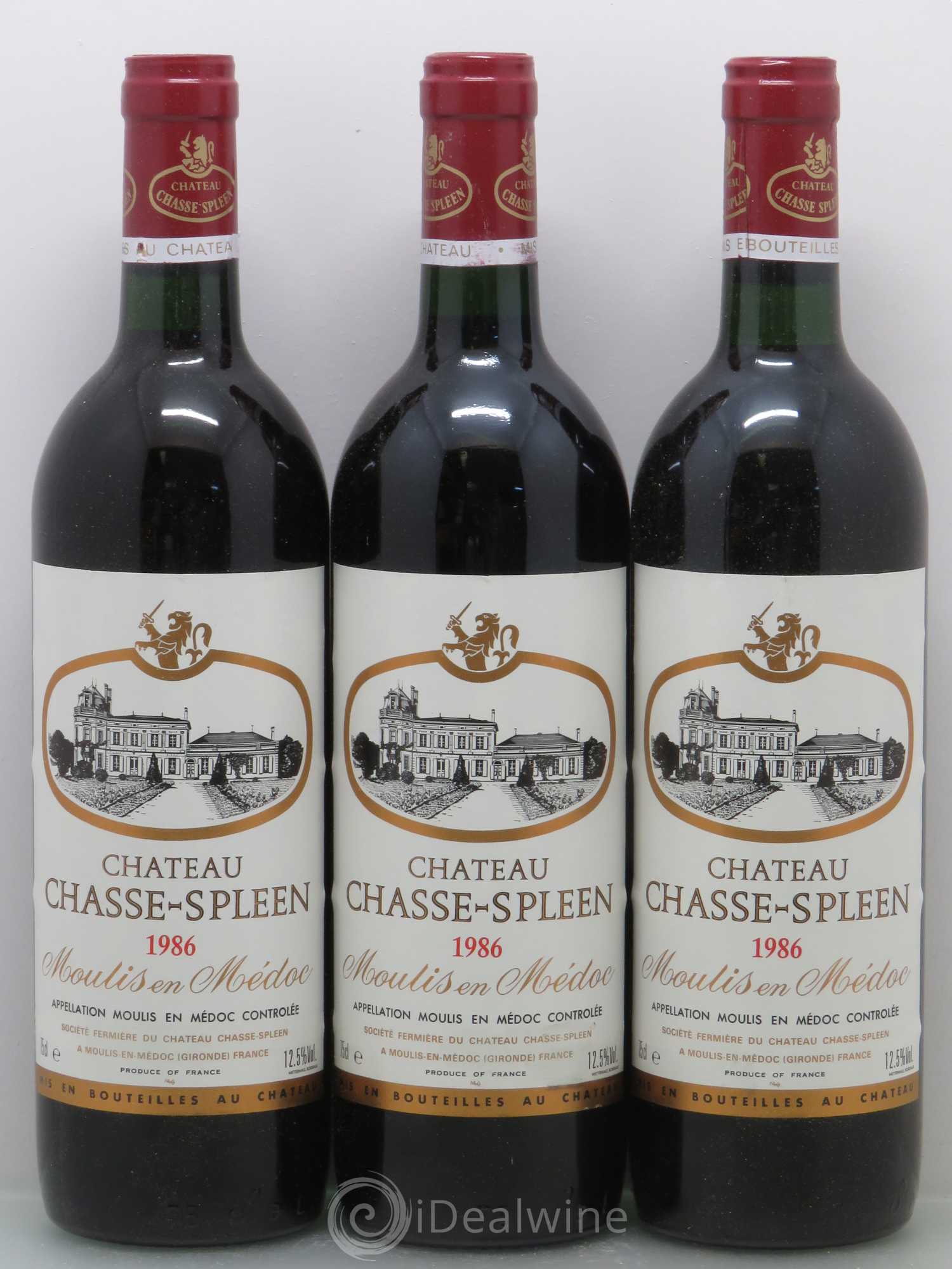 Château Chasse Spleen 1986 - Lot de 6 bouteilles - 1