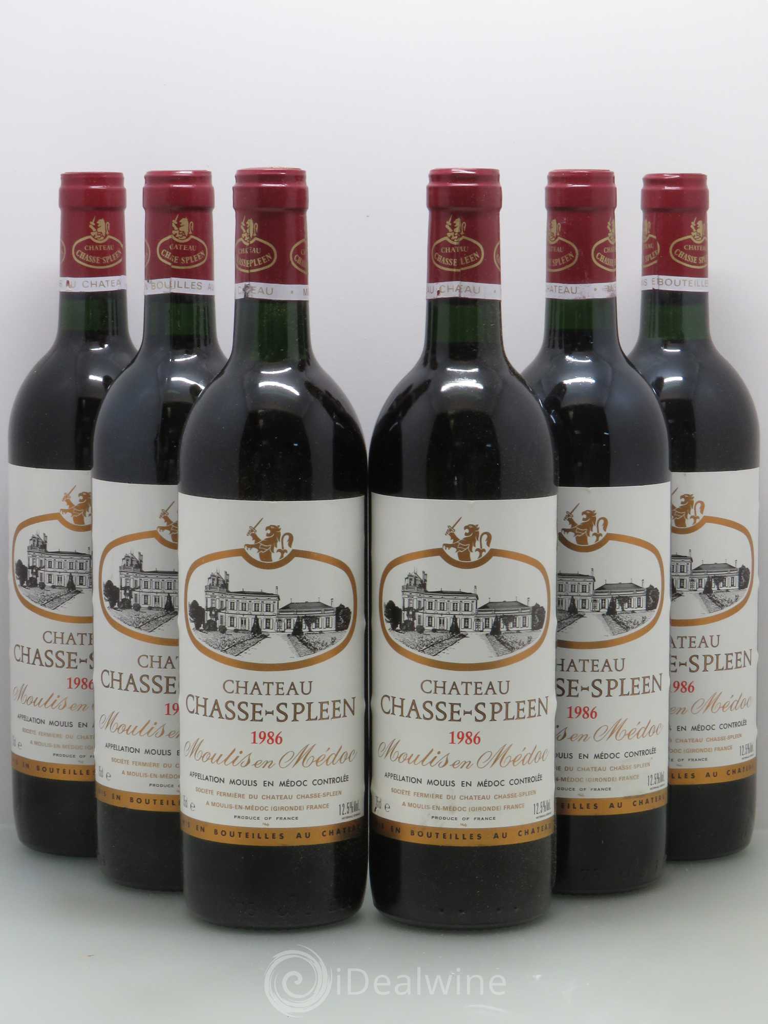 Château Chasse Spleen 1986 - Lot de 6 bouteilles - 0