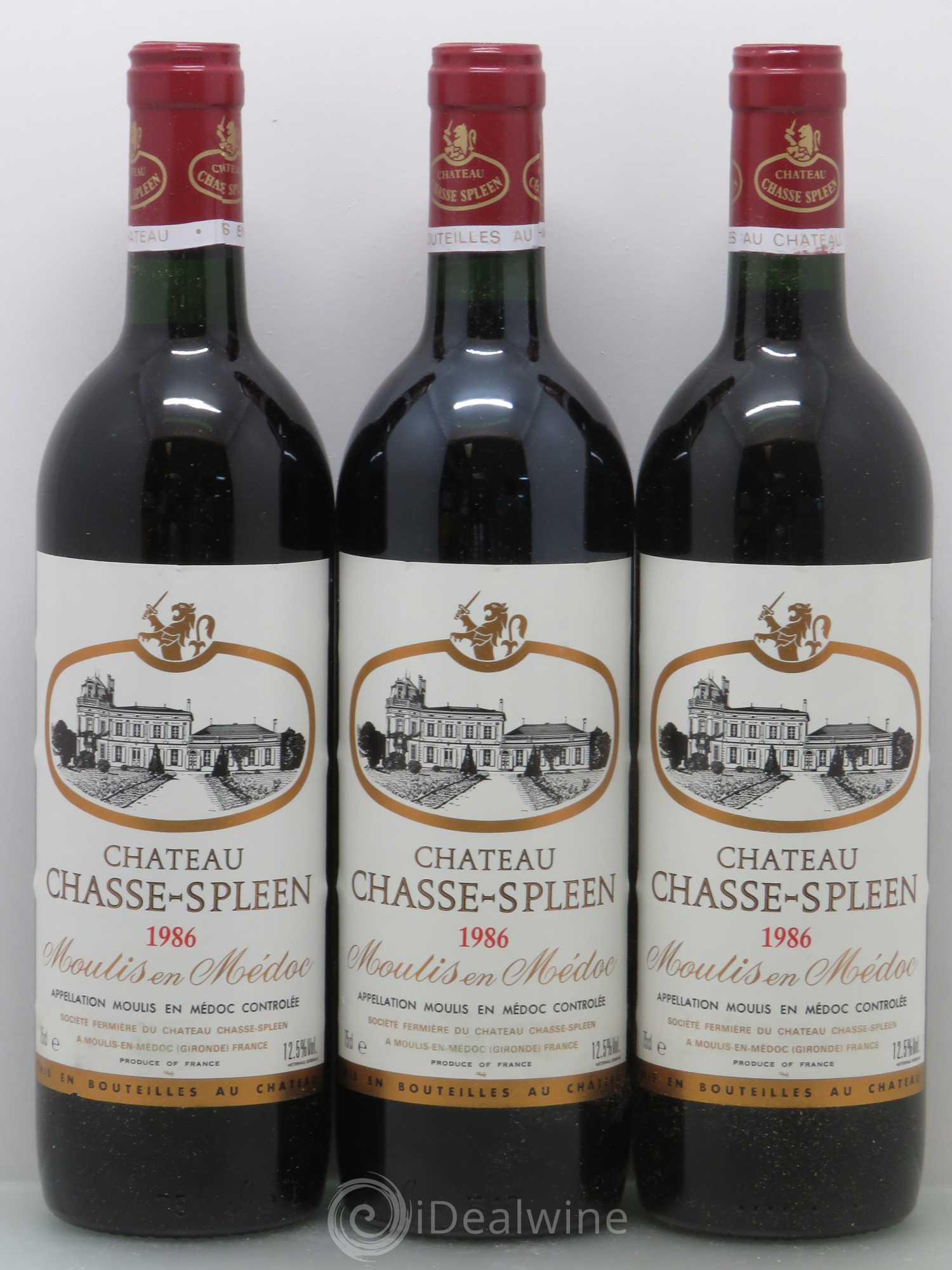 Château Chasse Spleen 1986 - Lot de 6 bouteilles - 1
