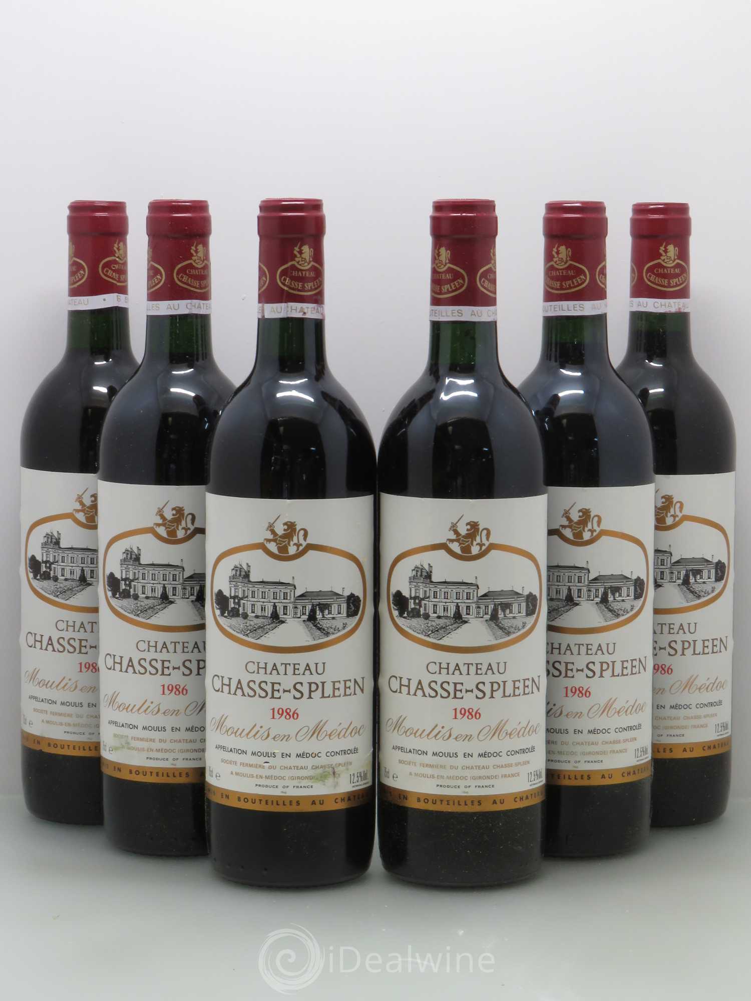 Château Chasse Spleen 1986 - Lot de 6 bouteilles - 0