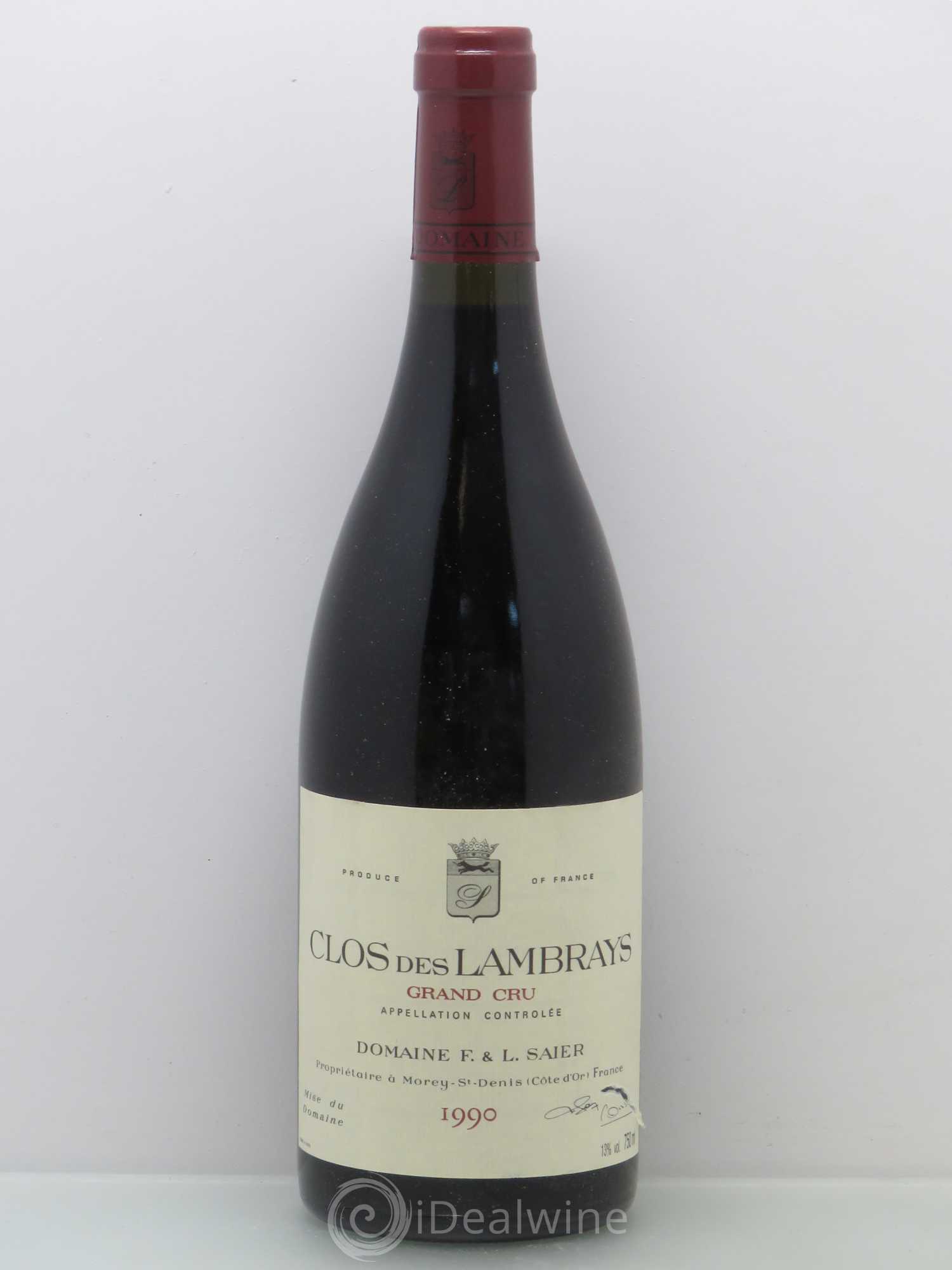 Clos des Lambrays Grand Cru Domaine des Lambrays 1990 - Lot de 1 bouteille - 0