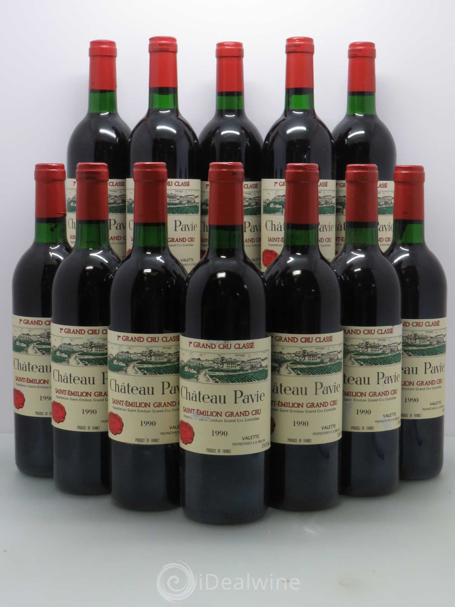 Château Pavie 1er Grand Cru Classé A 1990 - Lot de 12 bouteilles - 0
