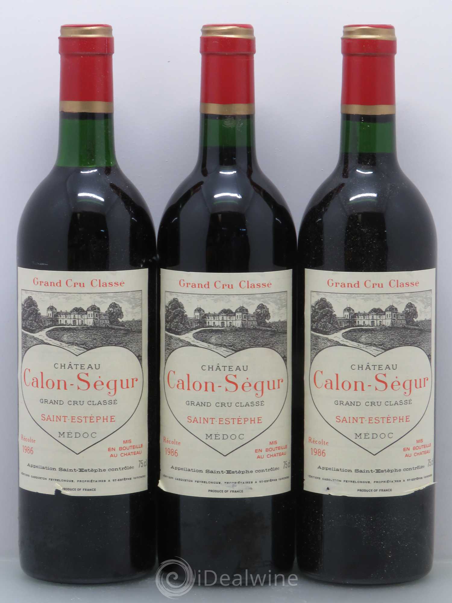Château Calon Ségur 3ème Grand Cru Classé 1986 - Lot de 12 bouteilles - 1