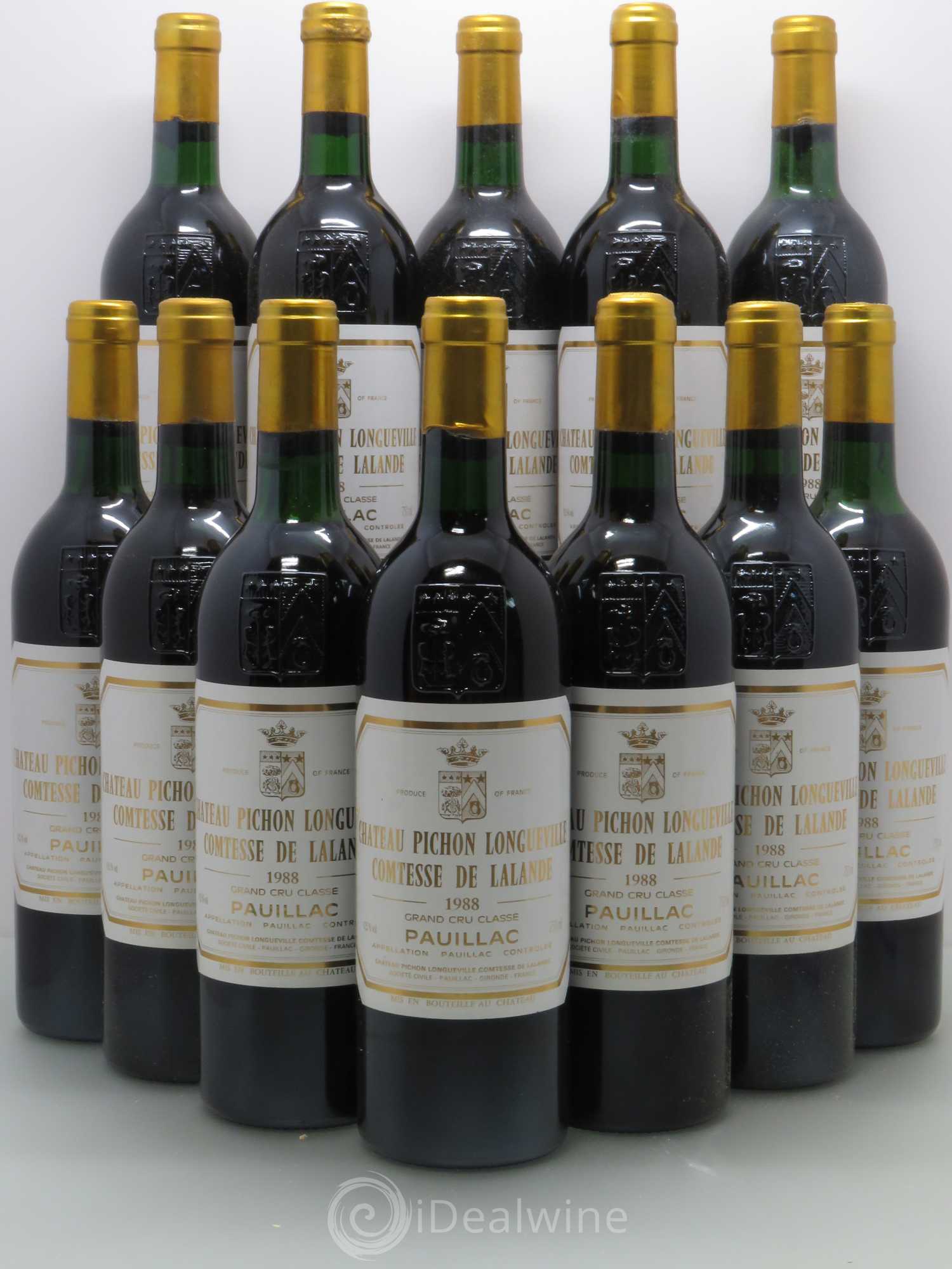 Château Pichon Longueville Comtesse de Lalande 2ème Grand Cru Classé 1988 - Lot de 12 bouteilles - 0