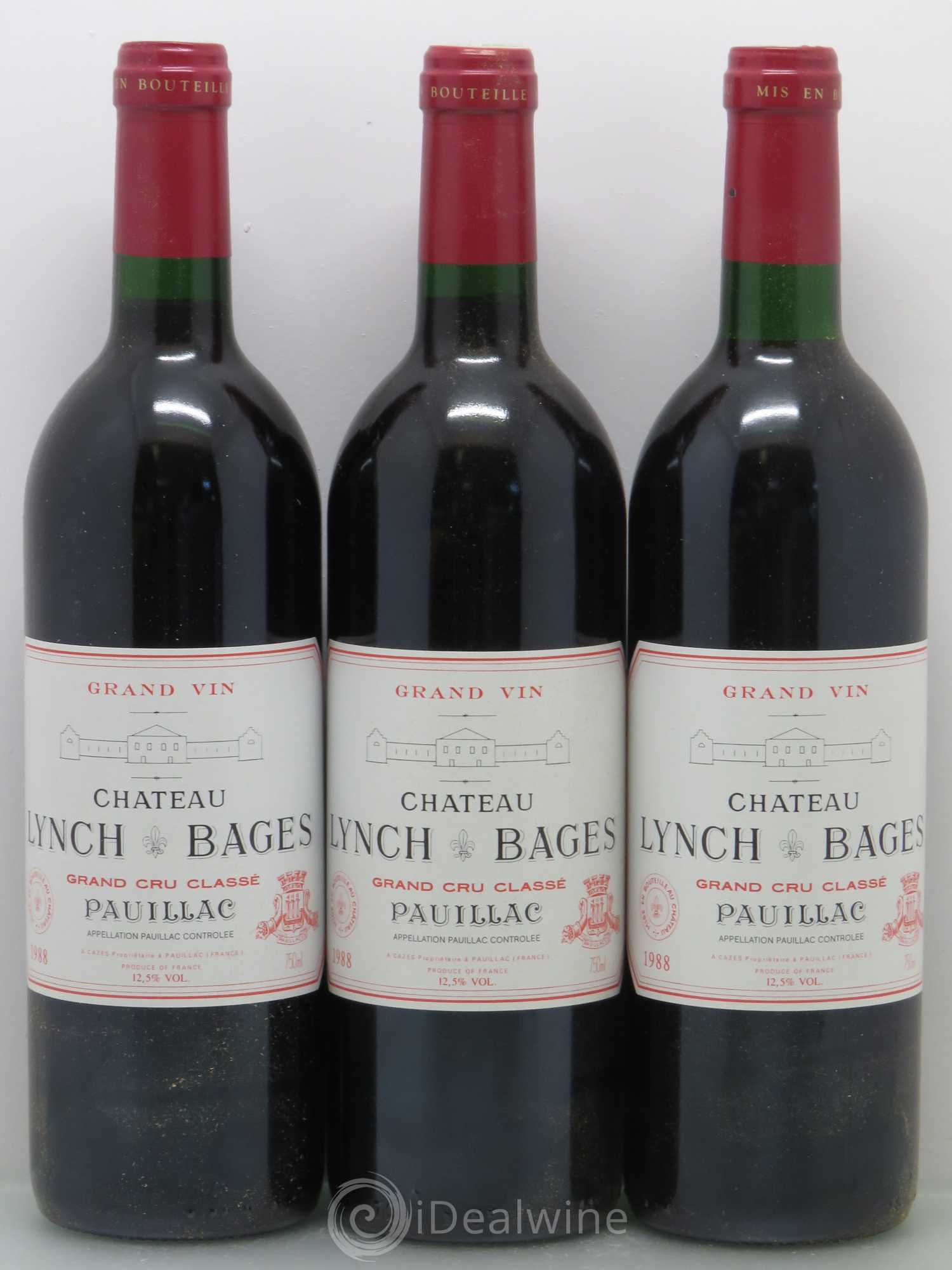 Château Lynch Bages 5ème Grand Cru Classé 1988 - Lot de 12 bouteilles - 1