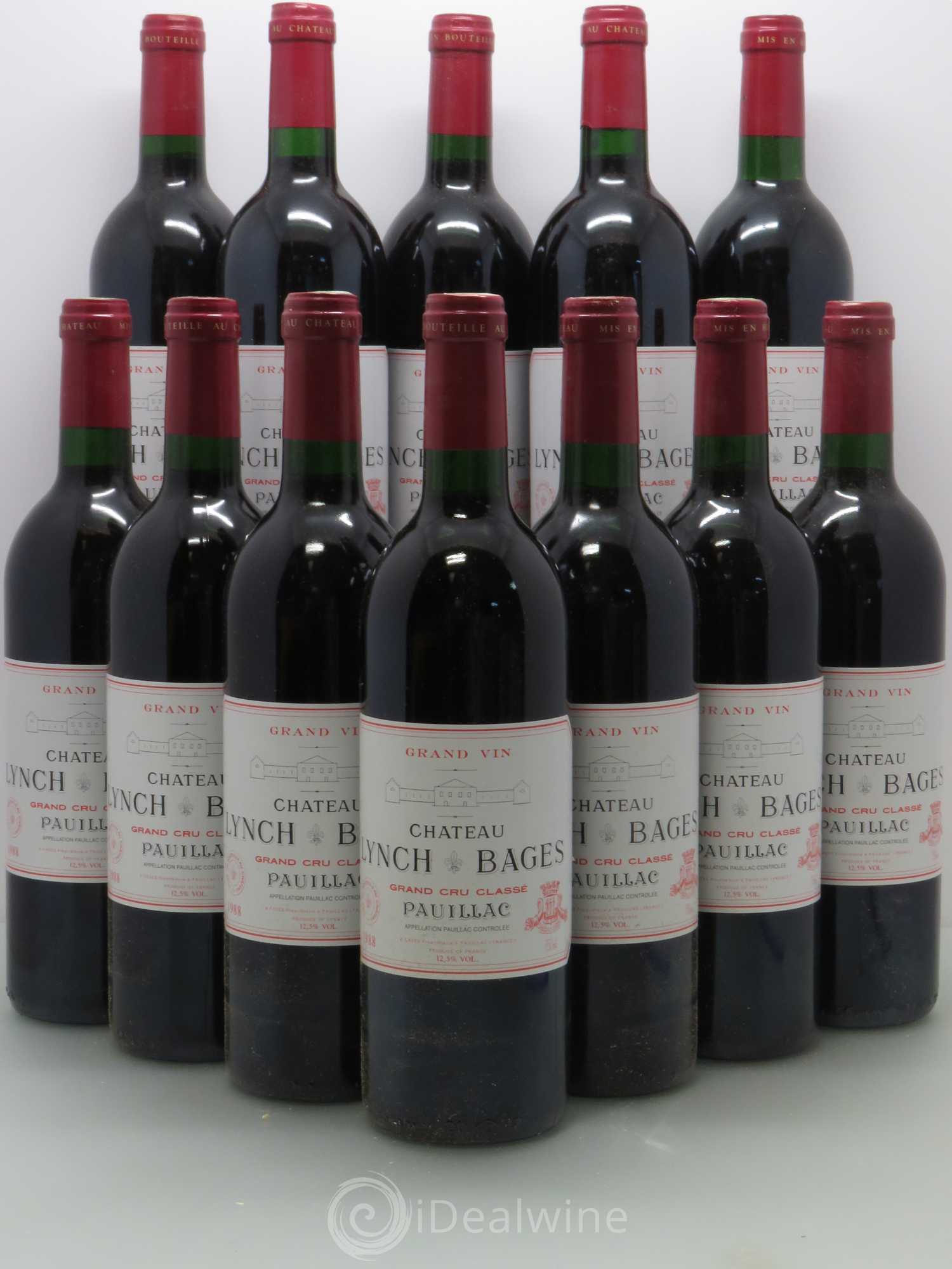 Château Lynch Bages 5ème Grand Cru Classé 1988 - Lot de 12 bouteilles - 0