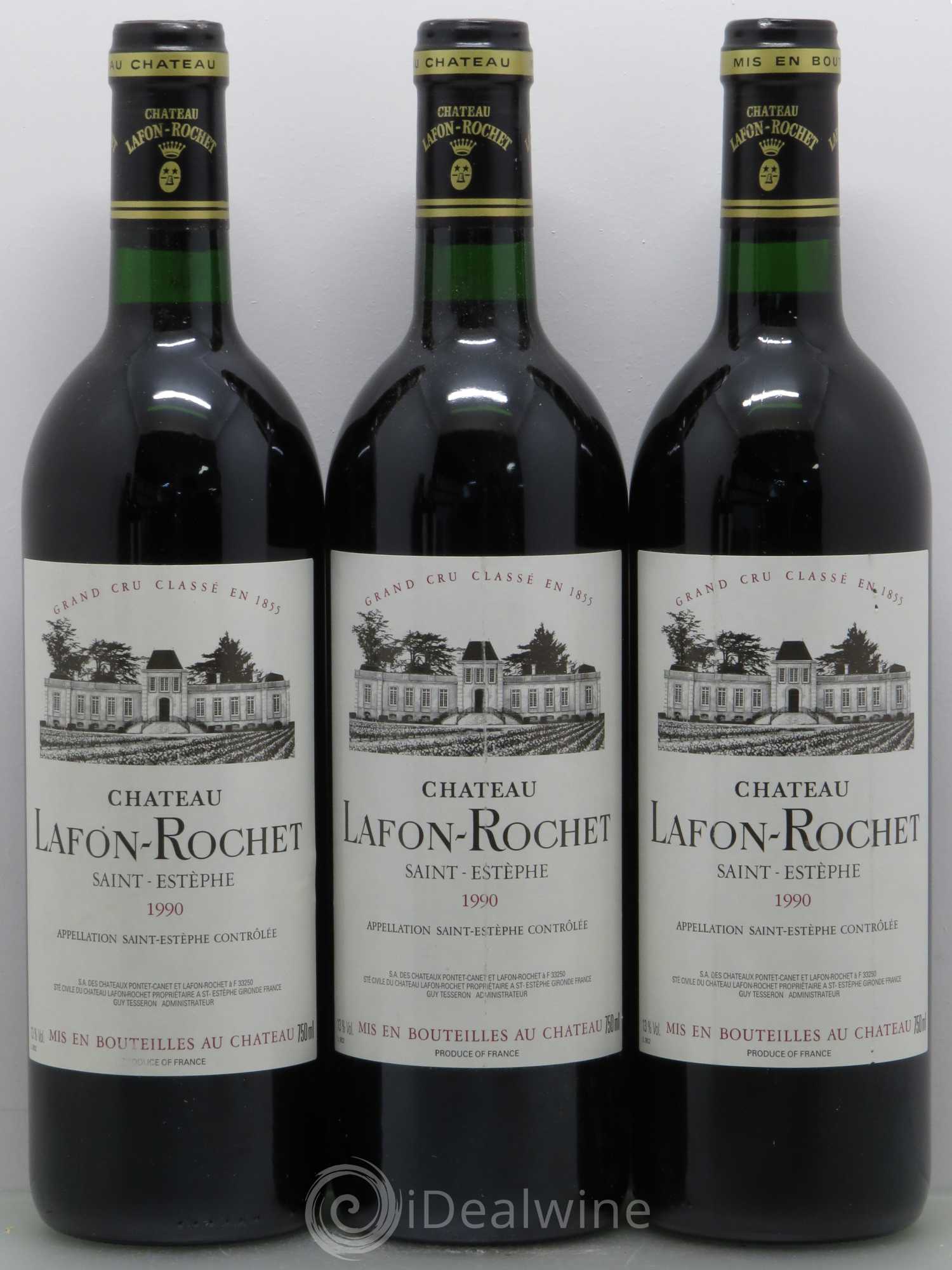 Château Lafon Rochet 4ème Grand Cru Classé 1990 - Lot de 12 bouteilles - 1