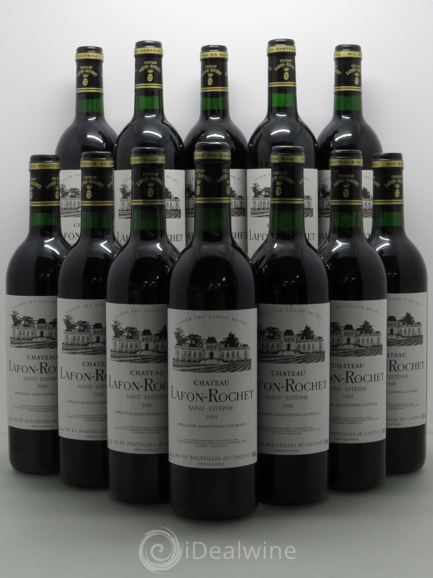 Château Lafon Rochet 4ème Grand Cru Classé 1990 - Lot de 12 bouteilles - 0