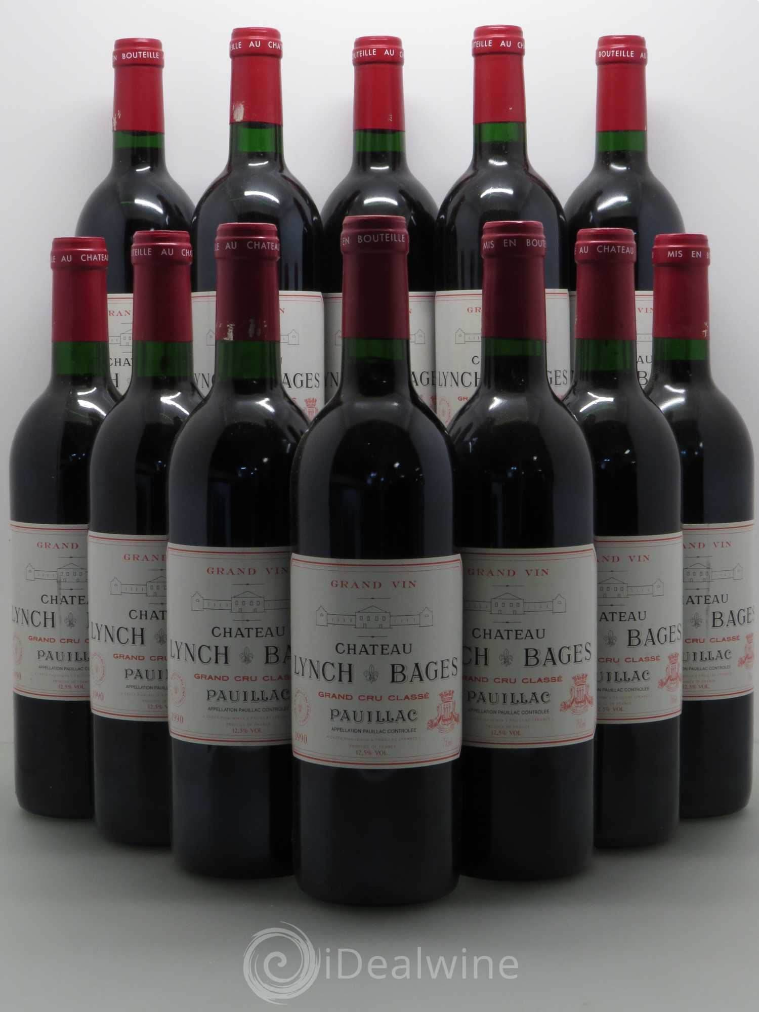 Château Lynch Bages 5ème Grand Cru Classé 1990 - Lot de 12 bouteilles - 0