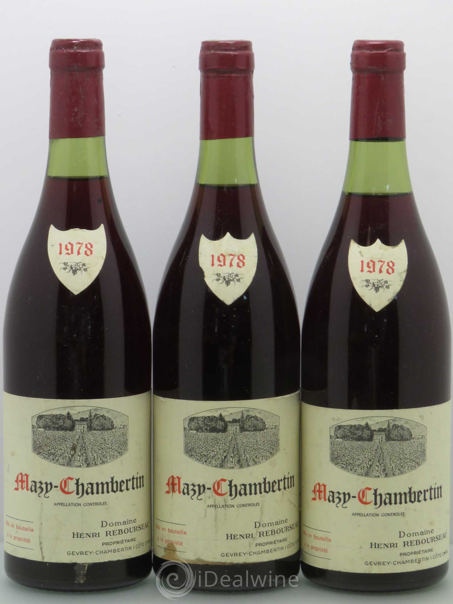 Mazis-Chambertin Grand Cru Henri Rebourseau 1978 - Lot de 3 bouteilles - 0