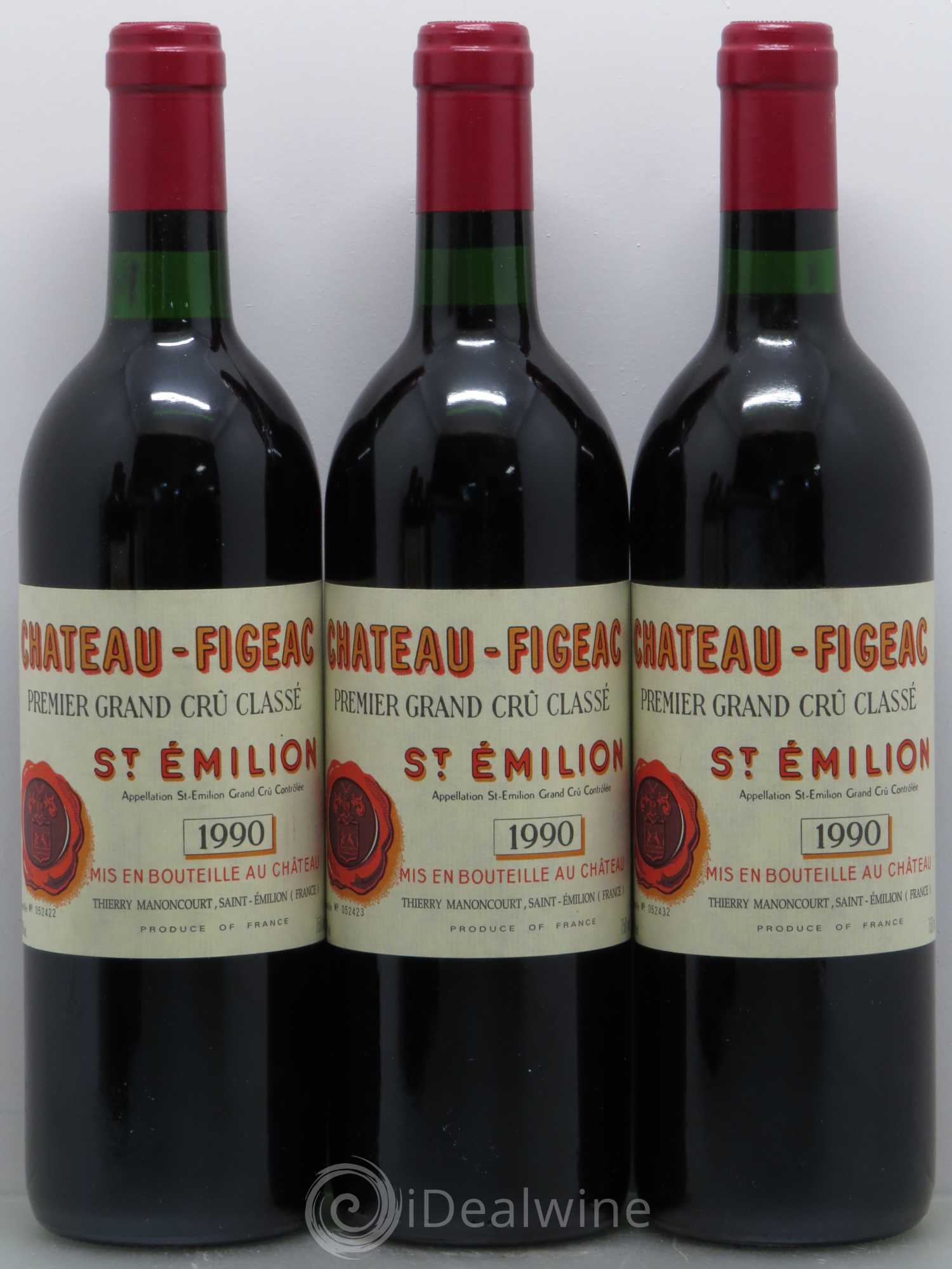 Château Figeac 1er Grand Cru Classé A 1990 - Lot de 6 bouteilles - 1