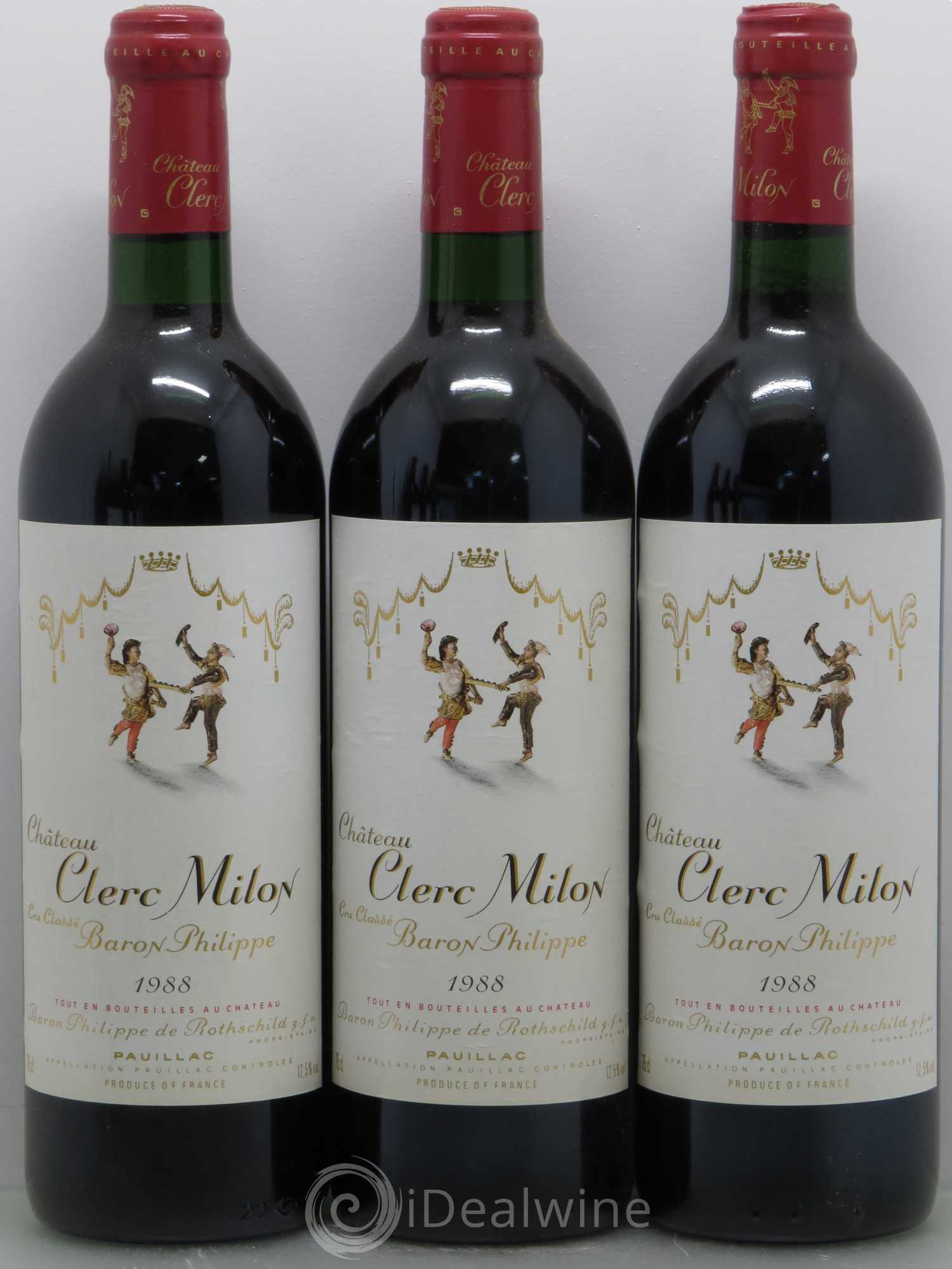 Château Clerc Milon 5ème Grand Cru Classé 1988 - Lot de 6 bouteilles - 1