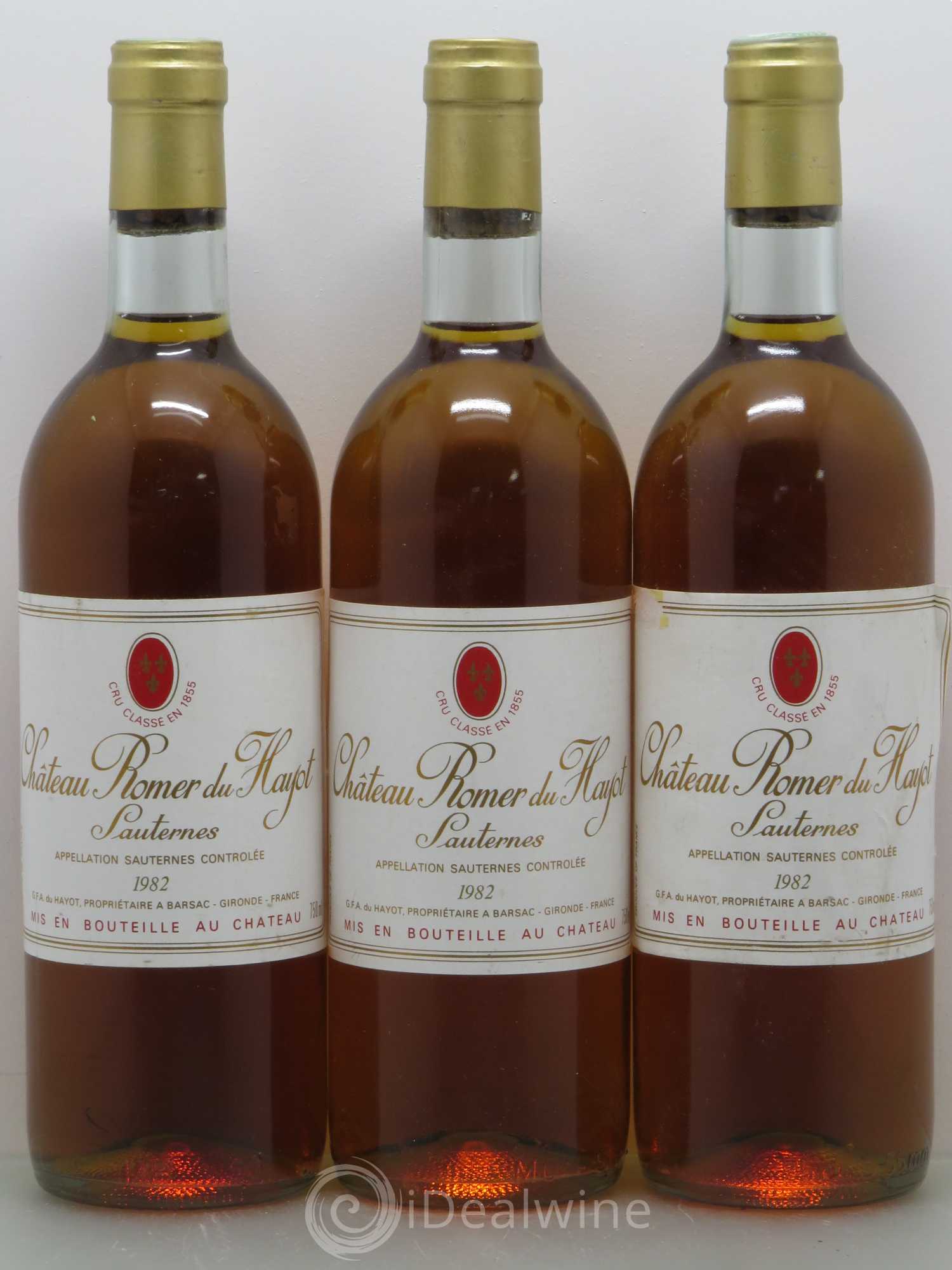 Château Romer du Hayot 2ème Grand Cru Classé 1982 - Lotto di 3 bottiglie - 0
