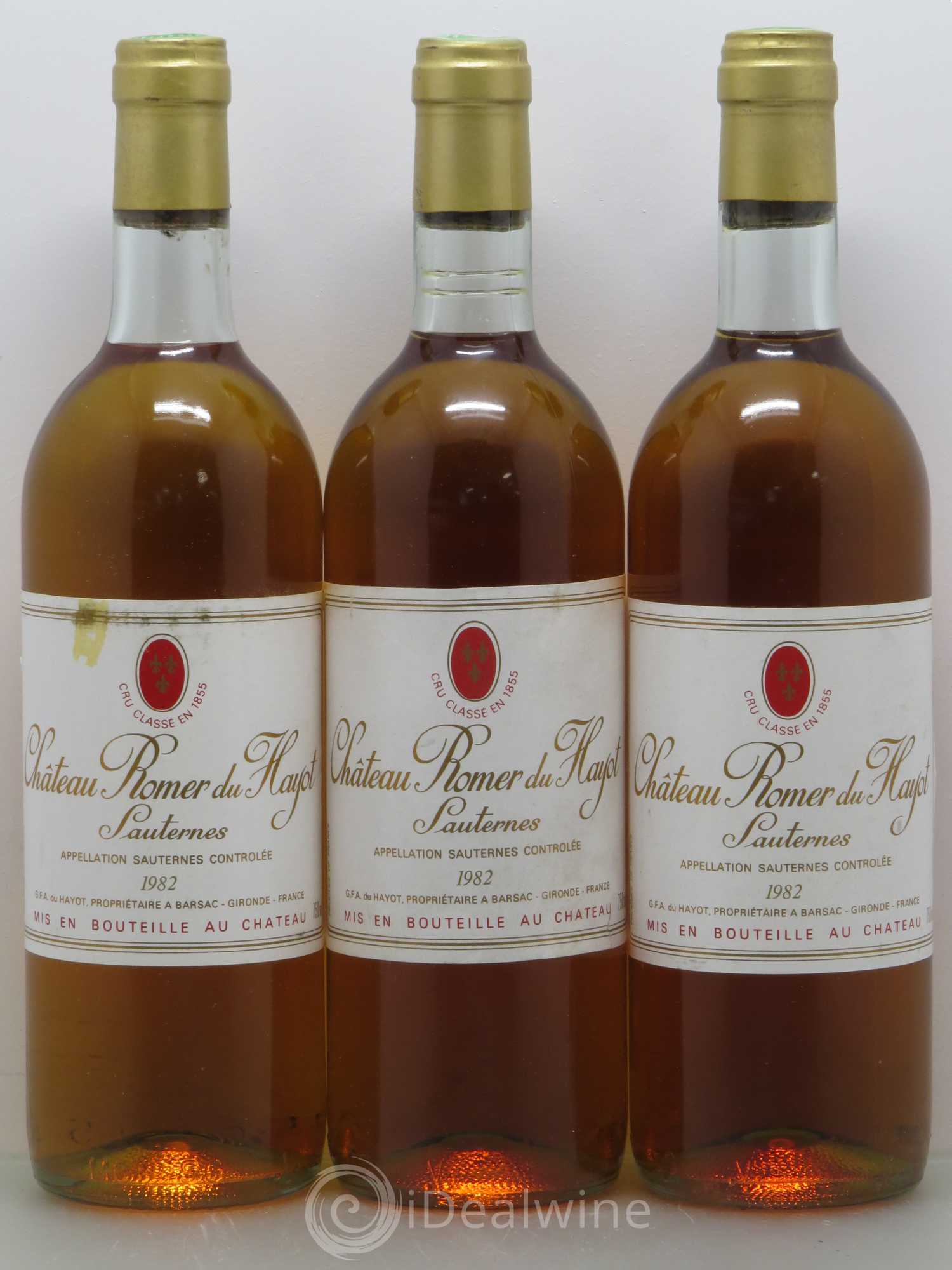 Château Romer du Hayot 2ème Grand Cru Classé 1982 - Lotto di 3 bottiglie - 0