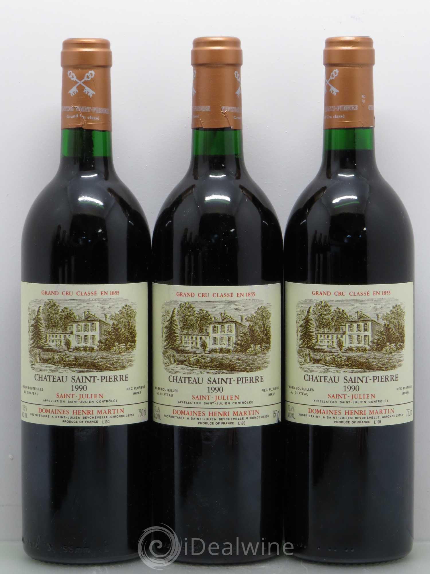 Château Saint-Pierre 4ème Grand Cru Classé 1990 - Lot de 12 bouteilles - 2