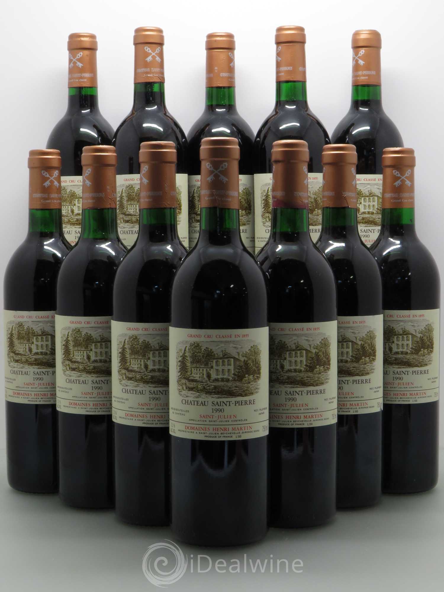 Château Saint-Pierre 4ème Grand Cru Classé 1990 - Lot de 12 bouteilles - 0