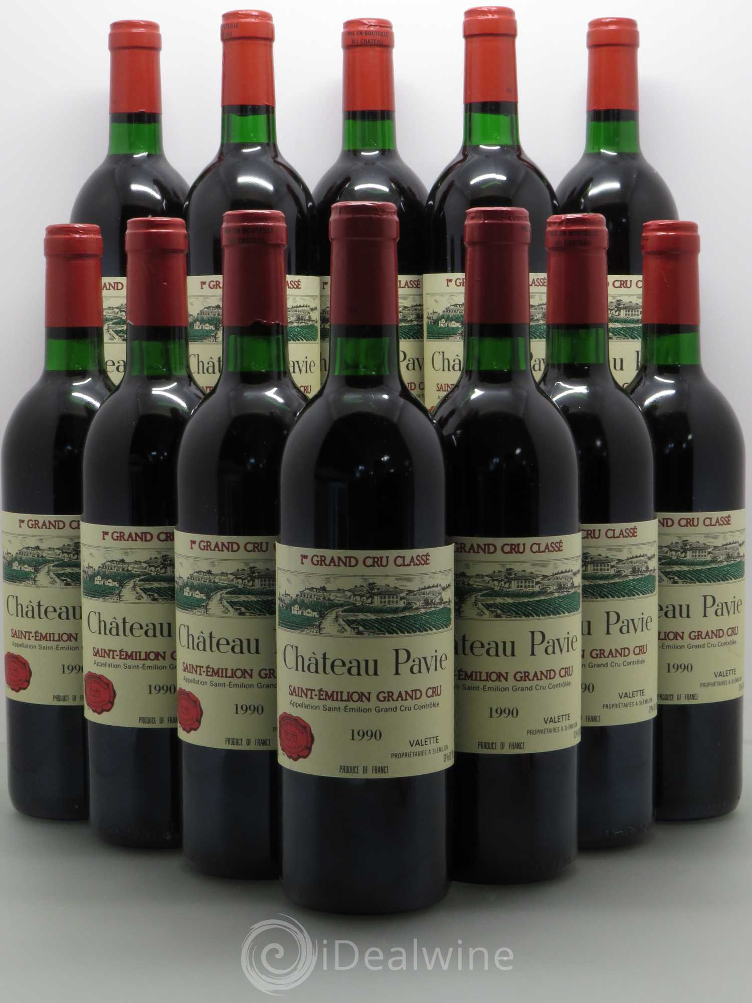 Château Pavie 1er Grand Cru Classé A 1990 - Lot de 12 bouteilles - 0