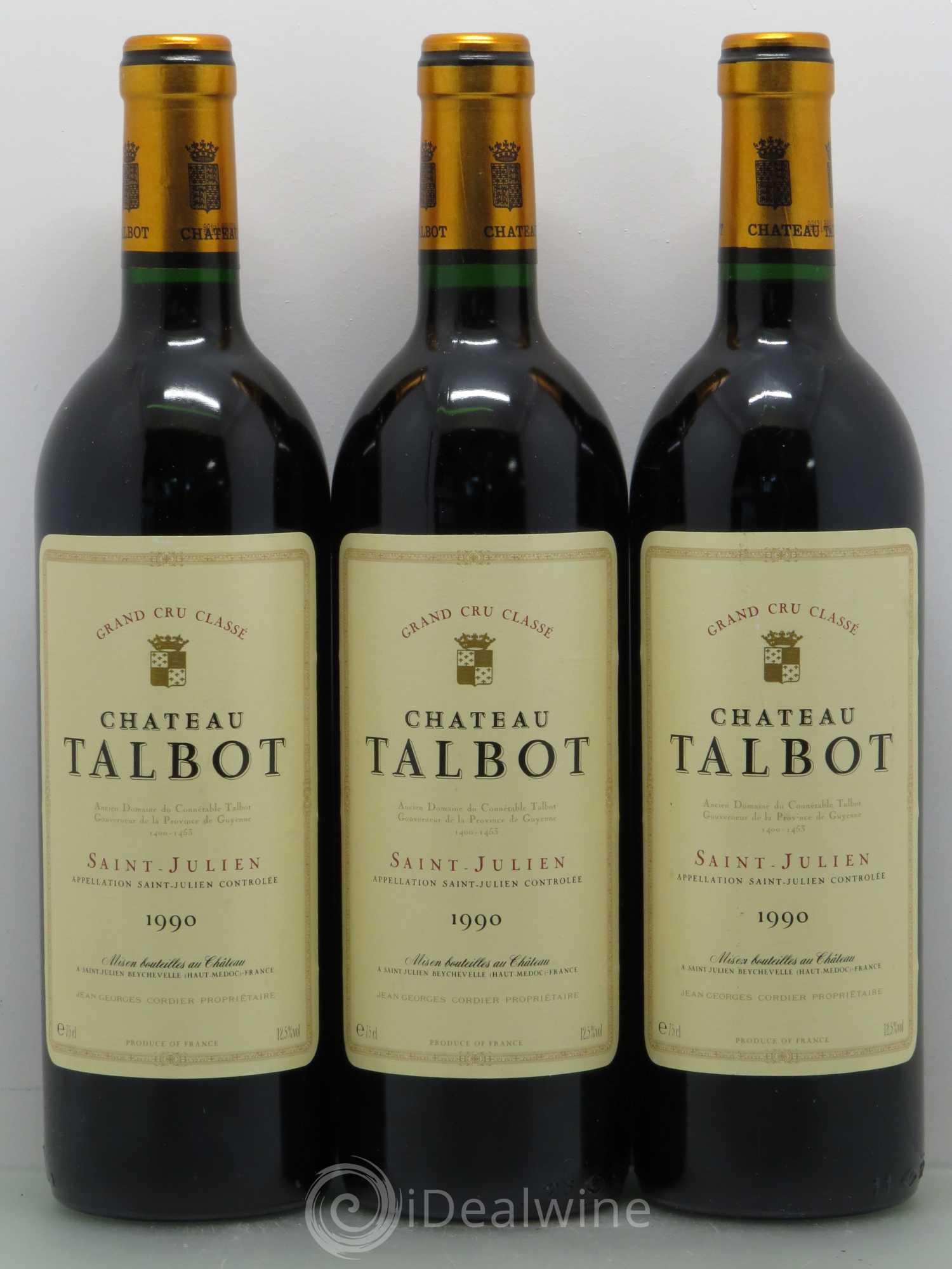 Château Talbot 4ème Grand Cru Classé 1990 - Lot de 6 bouteilles - 1