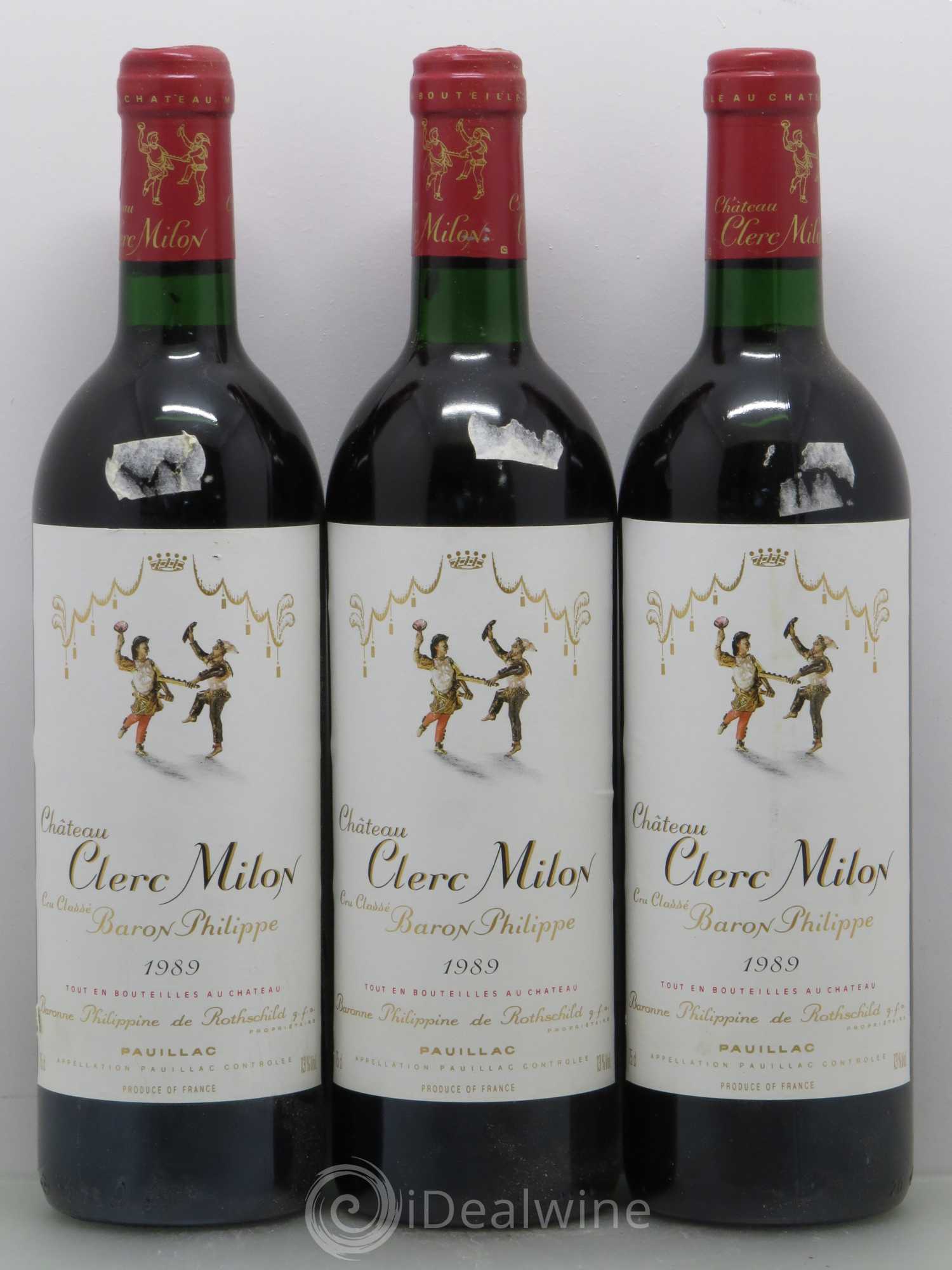 Château Clerc Milon 5ème Grand Cru Classé 1989 - Lot de 12 bouteilles - 3