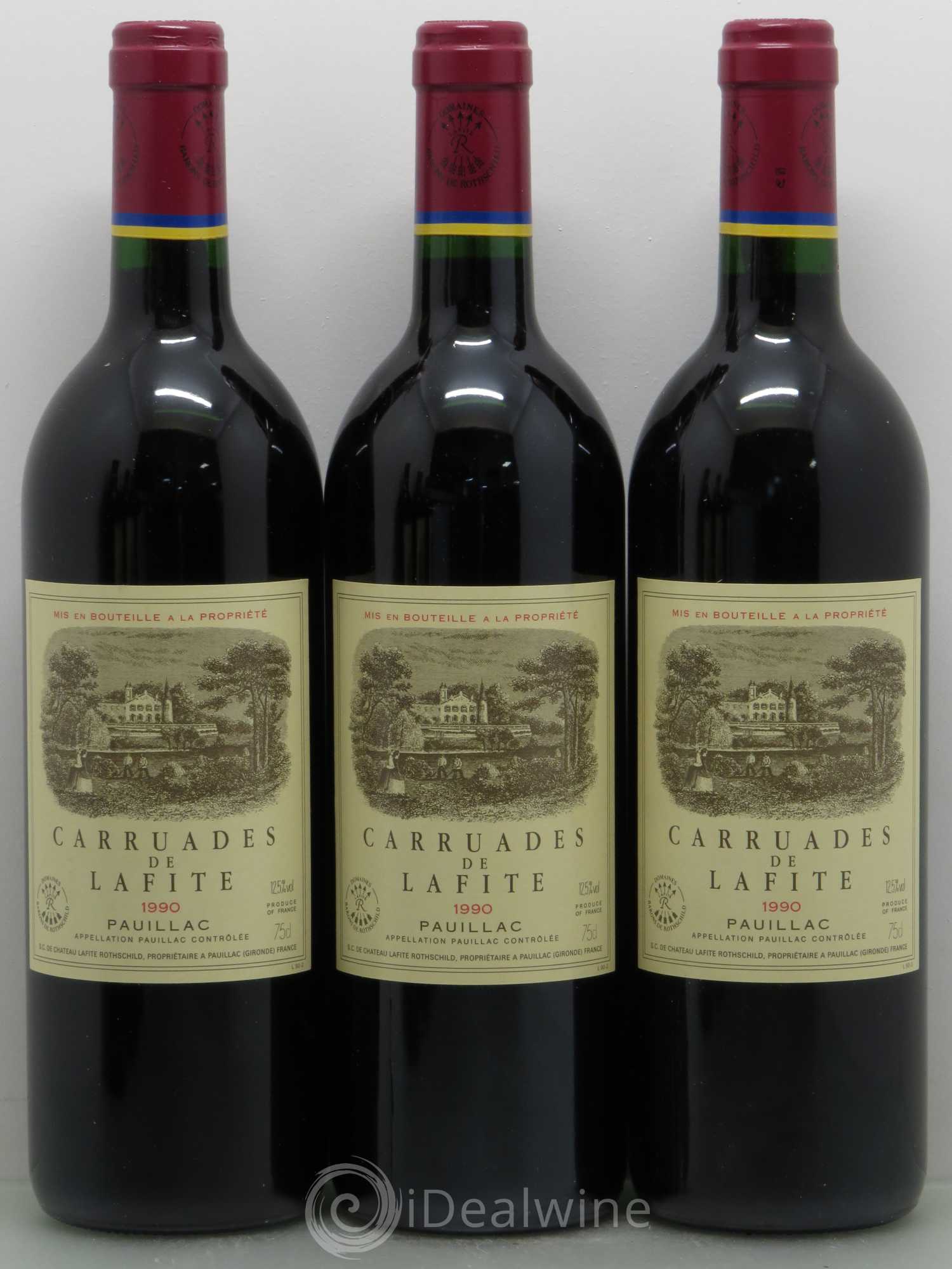 Carruades de Lafite Rothschild Second Vin 1990 - Lot de 6 bouteilles - 1